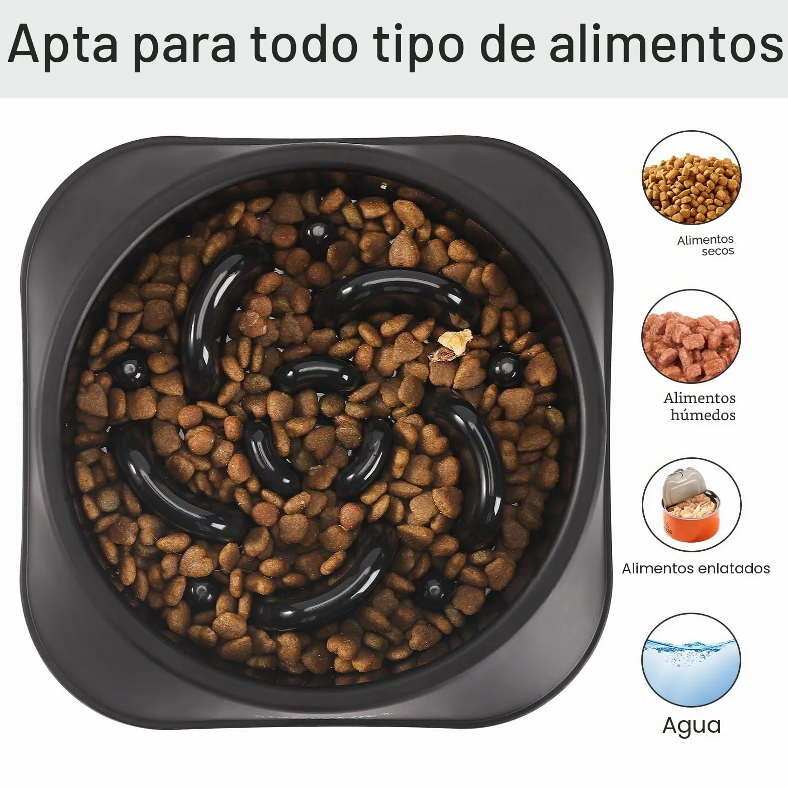 Mateeylife Comedero para Perros, Comedero Perro Antivoracidad para Cani Mediani e Grandi, Slow Feeder Anti Ingozzamento, Mediano 1 Unidad