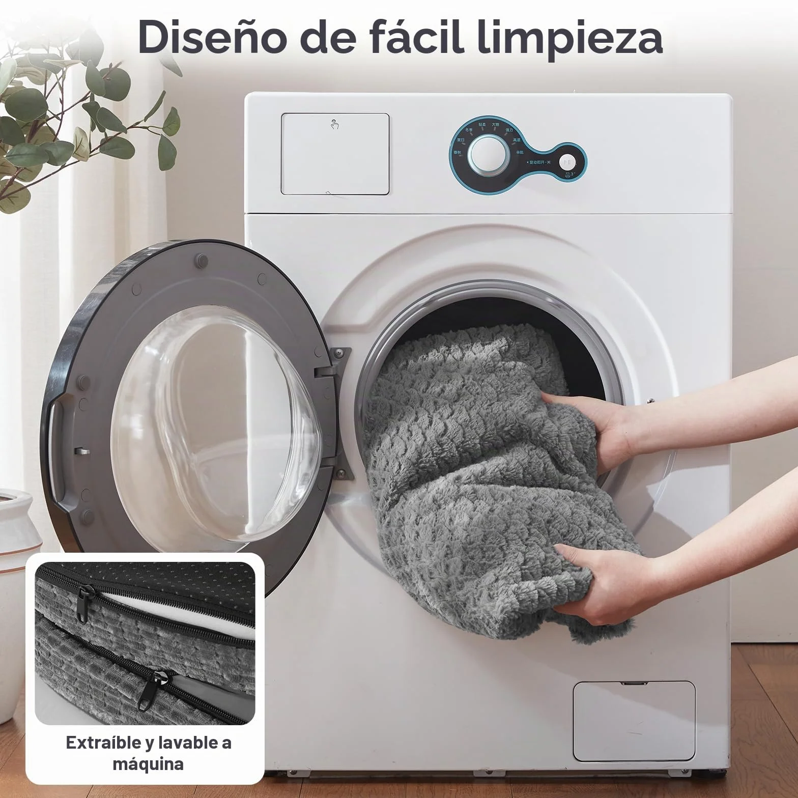 Pawk Cama Perro Medianos Sofá Perro Ortopedica Desmontable y Lavable, Colchon Perro con Forro Impermeable y Espuma Viscoelastica,89x63x18cm, Gris