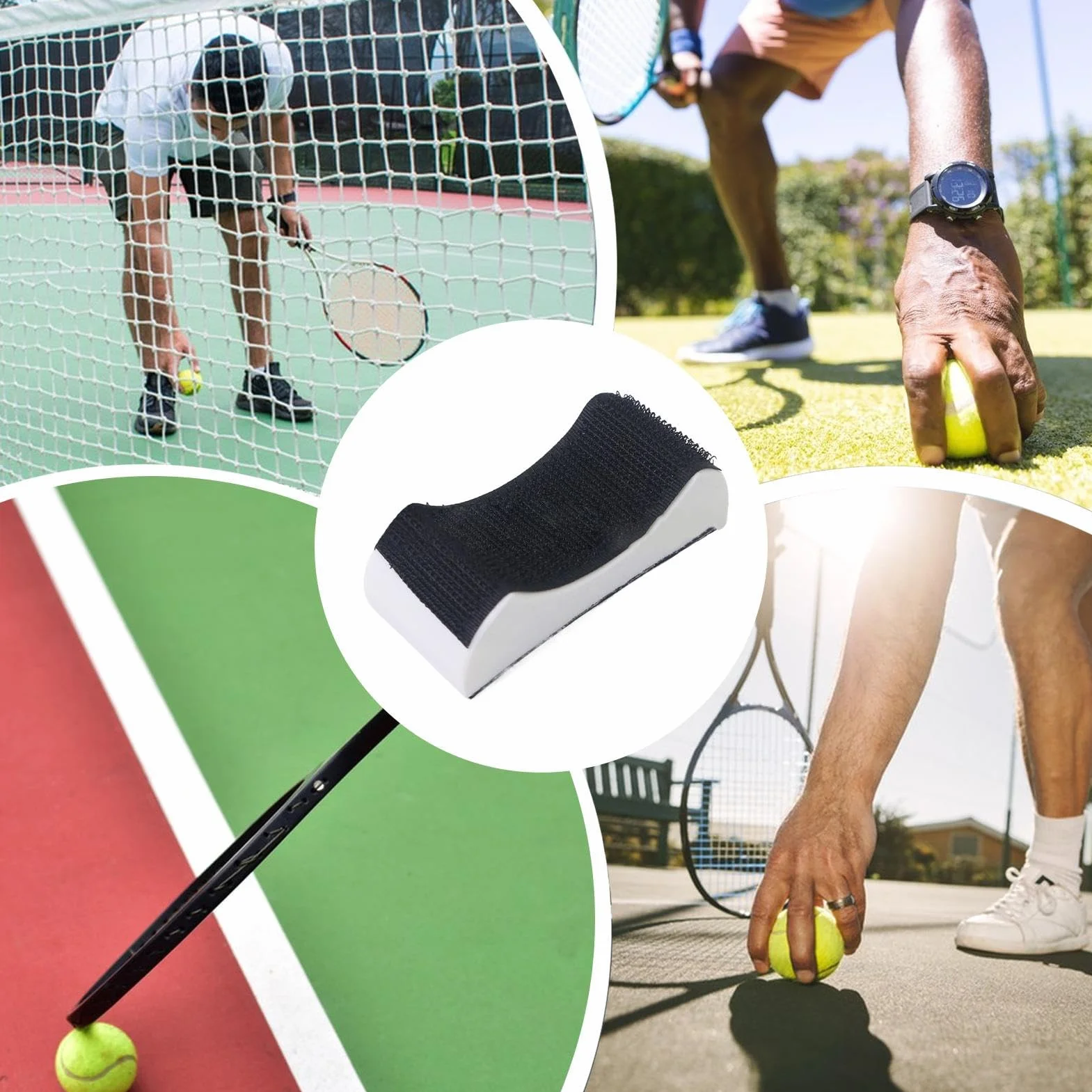 Retriever Dispositivo Recogida Pelotas Tenis Raqueta Accesorio Deportivo Portátil