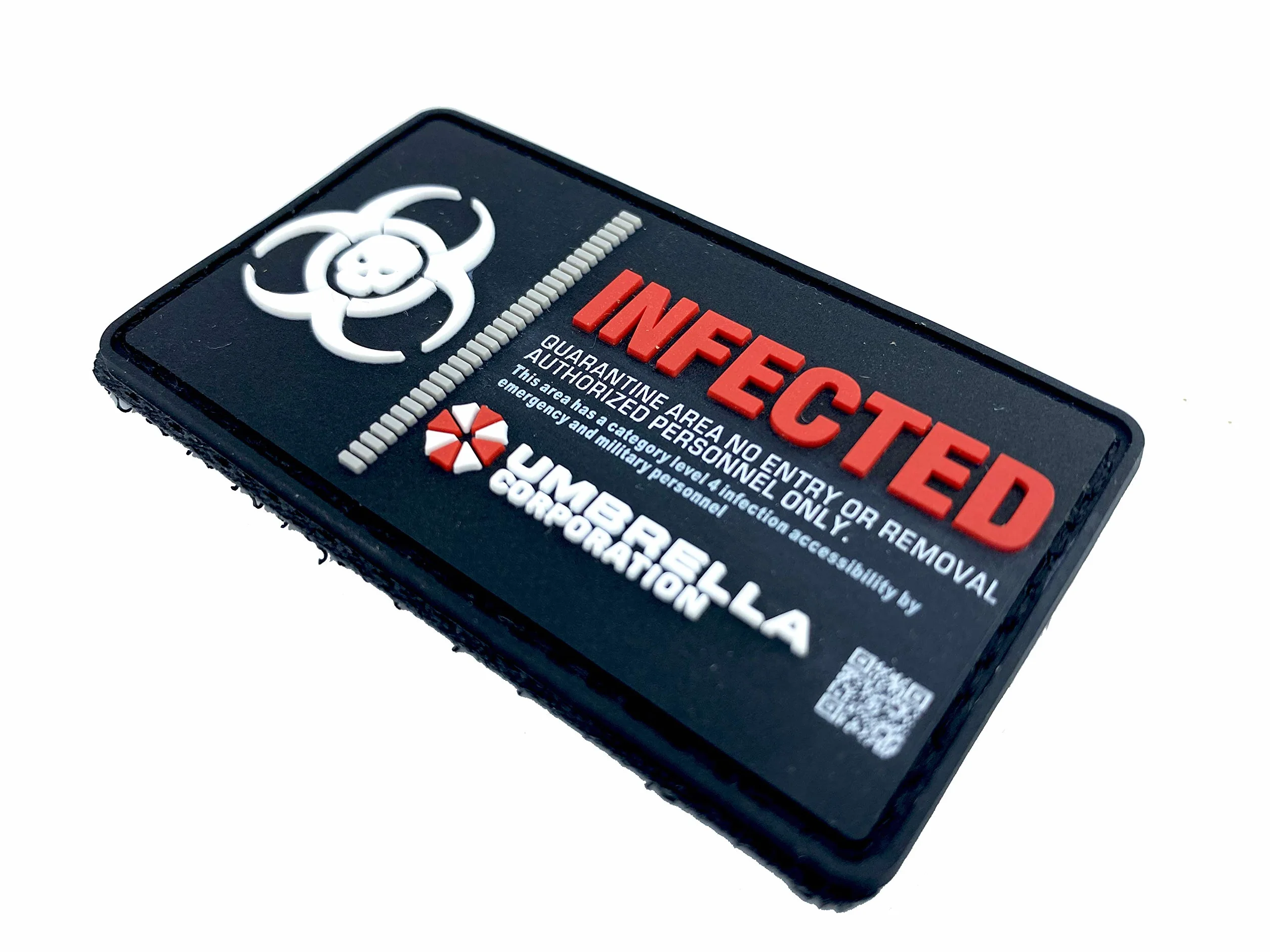 Patch Nation Parche rectangular de PVC para airsoft Paintball Infectado