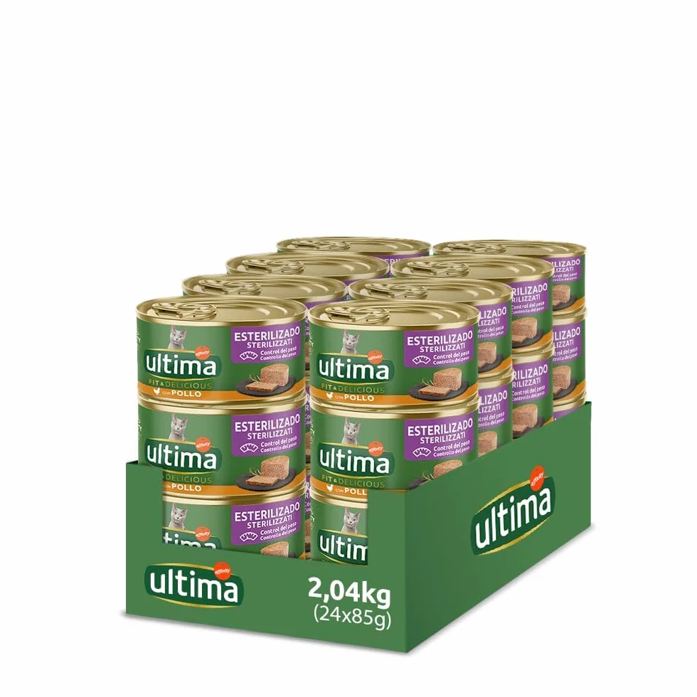 Ultima Fit & Delicious Comida Húmeda para Gatos - Mousse con Pollo: 24 latas de 85g