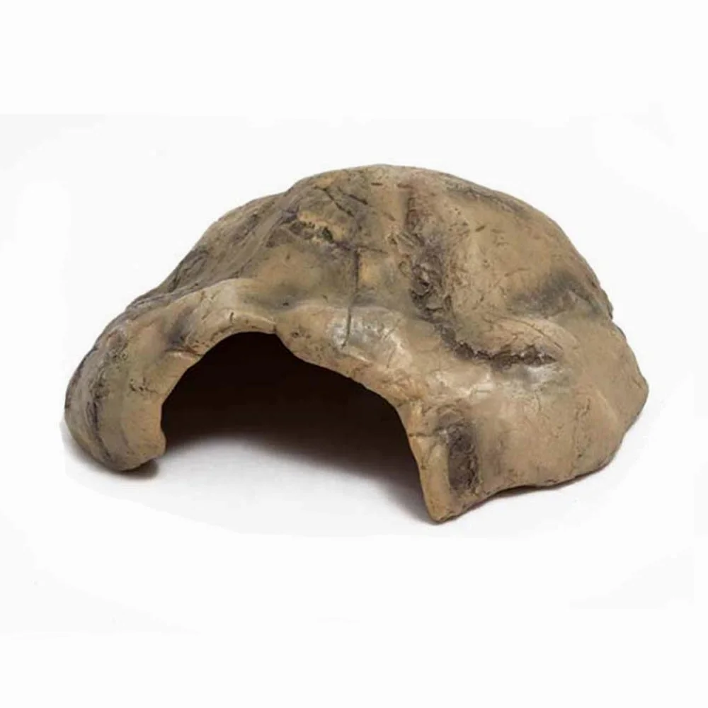 Escondite de Animales pequeños, escondite de Caja de Reptiles para Acuario de Anfibios, decoración de Esquina de hábitat, escondites de Tortugas, Serpientes Lagarto (21 * 15,5 * 9 cm)