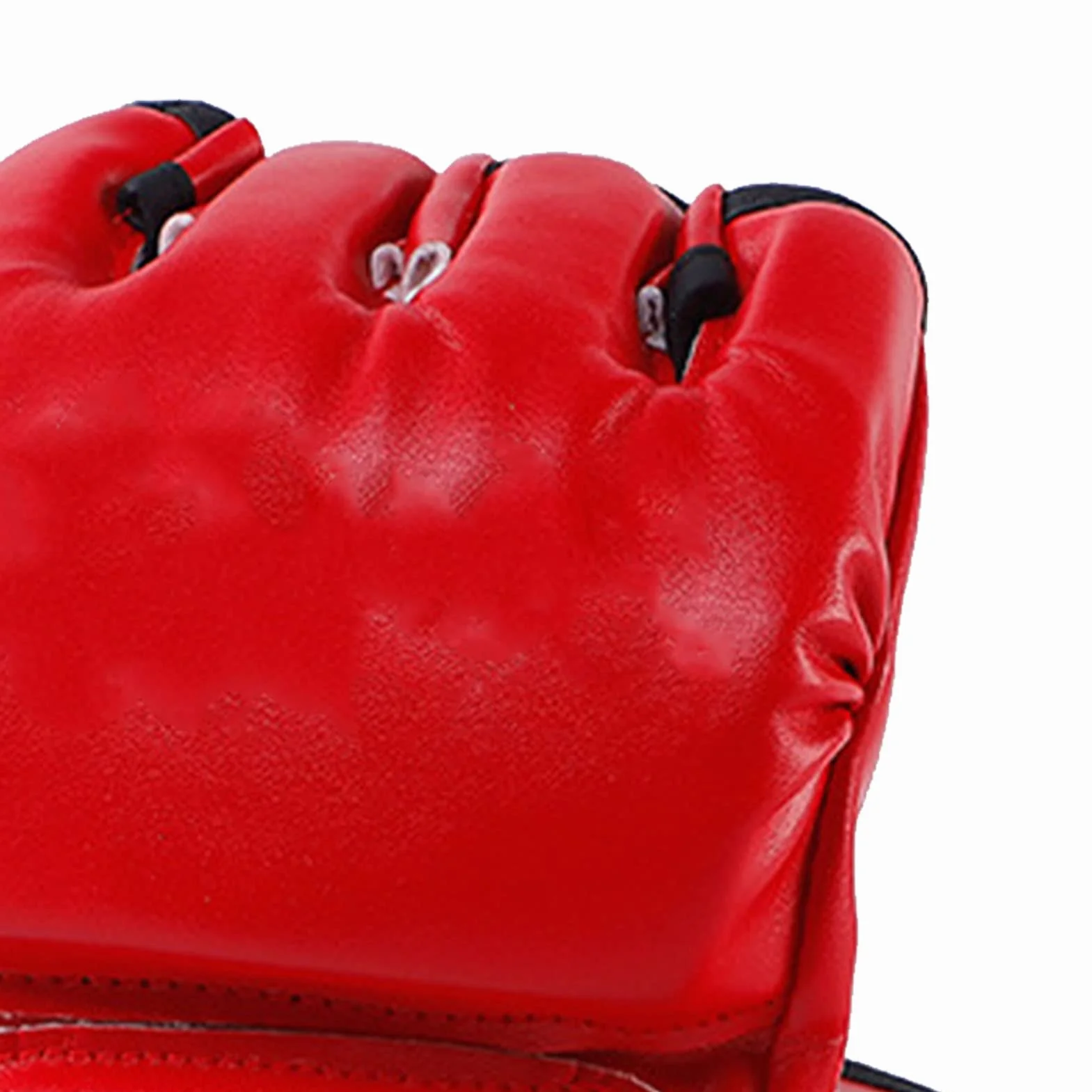 Guantes de Boxeo MMA Medio Dedo Rojos para Entrenamiento Kickboxing Adultos