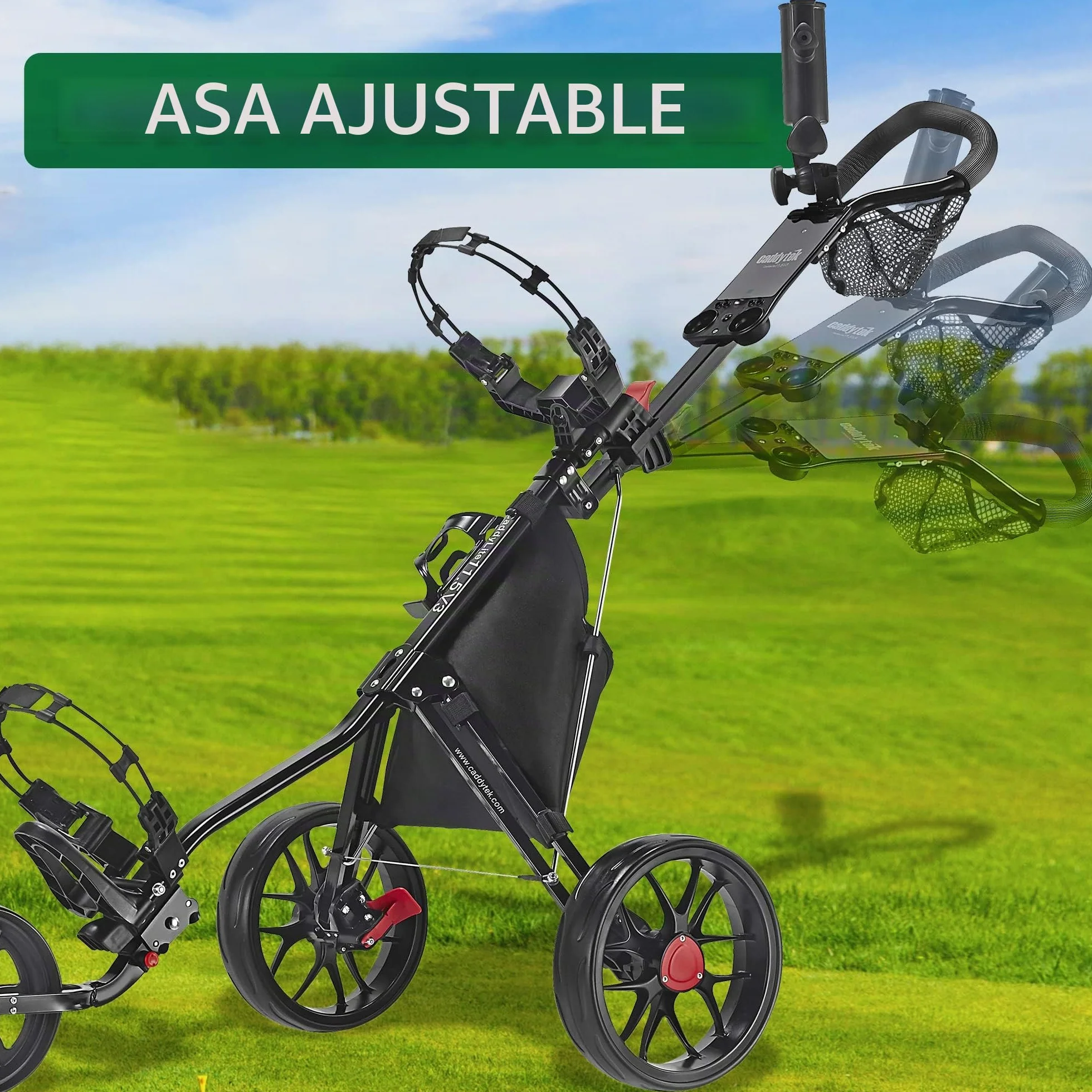 Caddytek CaddyLite 11.5 V3 Carrito de Golf de 3 Ruedas Ligero Plegable