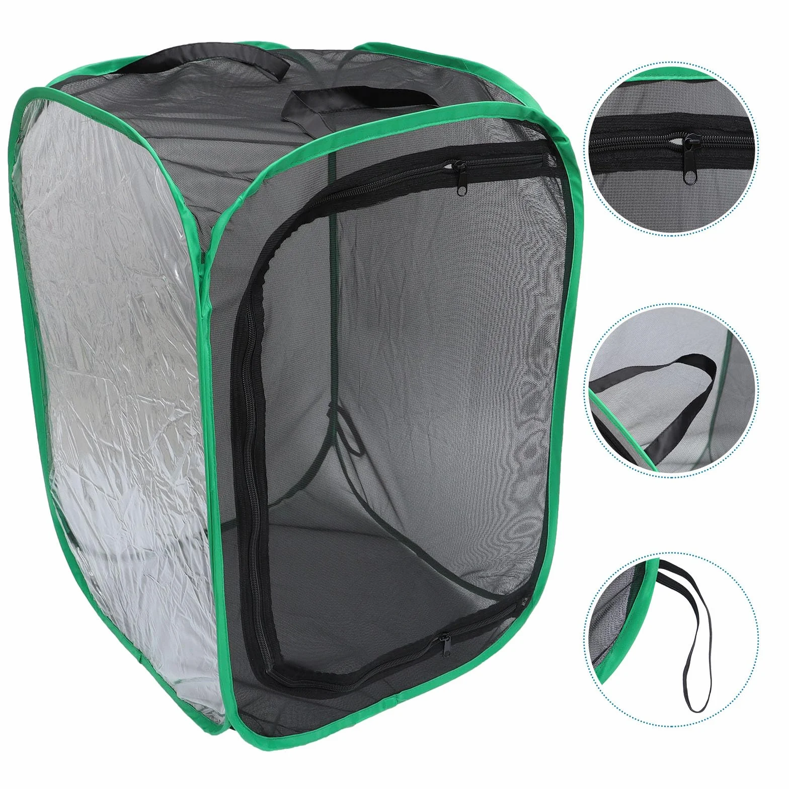Beavorty Jaula Plegable para Insectos Red Transpirable y Buena Ventilación, Incubadora Translúcida Práctica para Mariposas, Fácil de Almacenar y Usar
