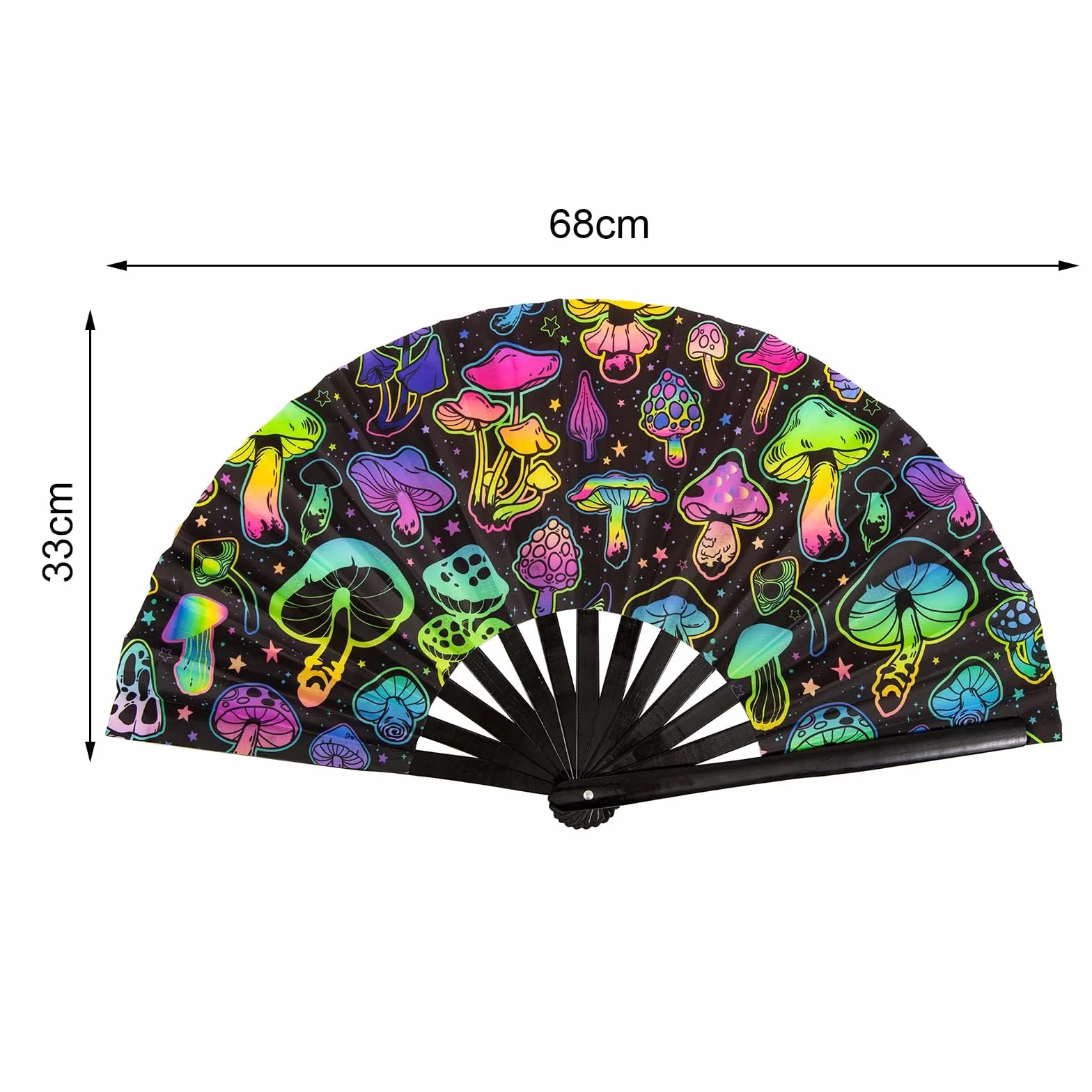 Abanico de mano Rave de bambú plegable estilo chino para fiestas, bailes y regalos