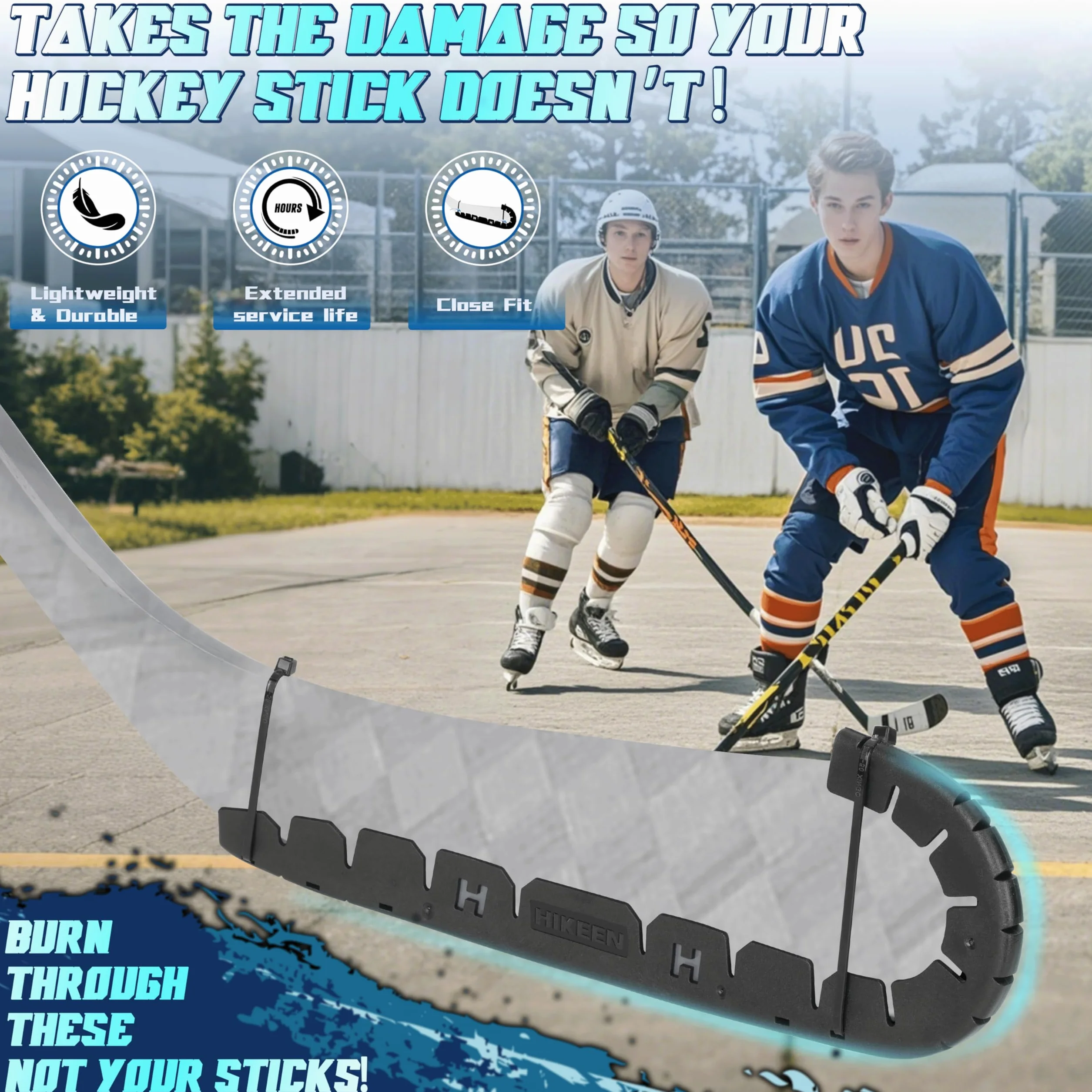 BOOSTEADY Protector de Hoja de Hockey con 25 Vendas de Grippara, Accesorios para Hockey Hielo Funda para Hoja de Hockey Entrenamiento