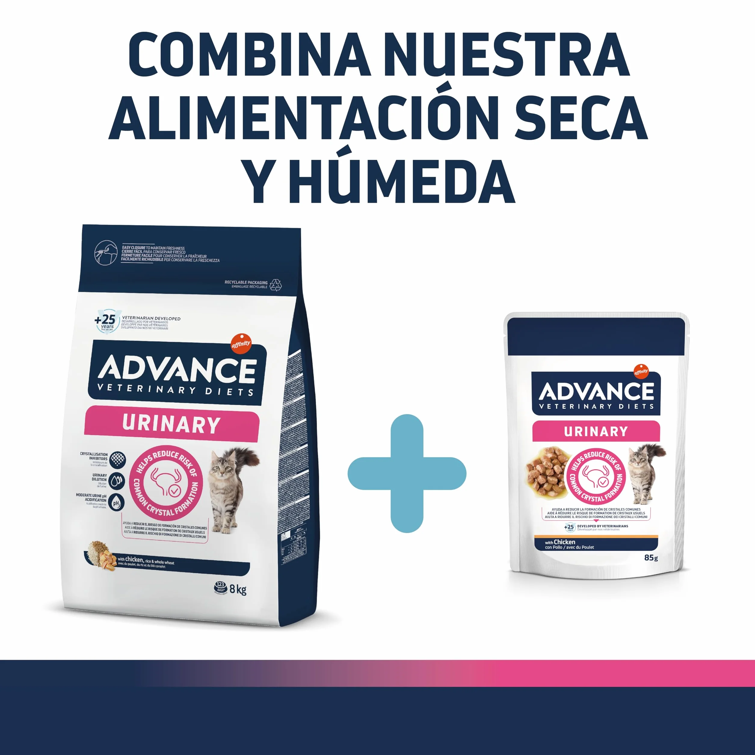 Advance Veterinary Diets Urinary, Pienso para Gatos para la Protección de las vías urinarias, 3kg