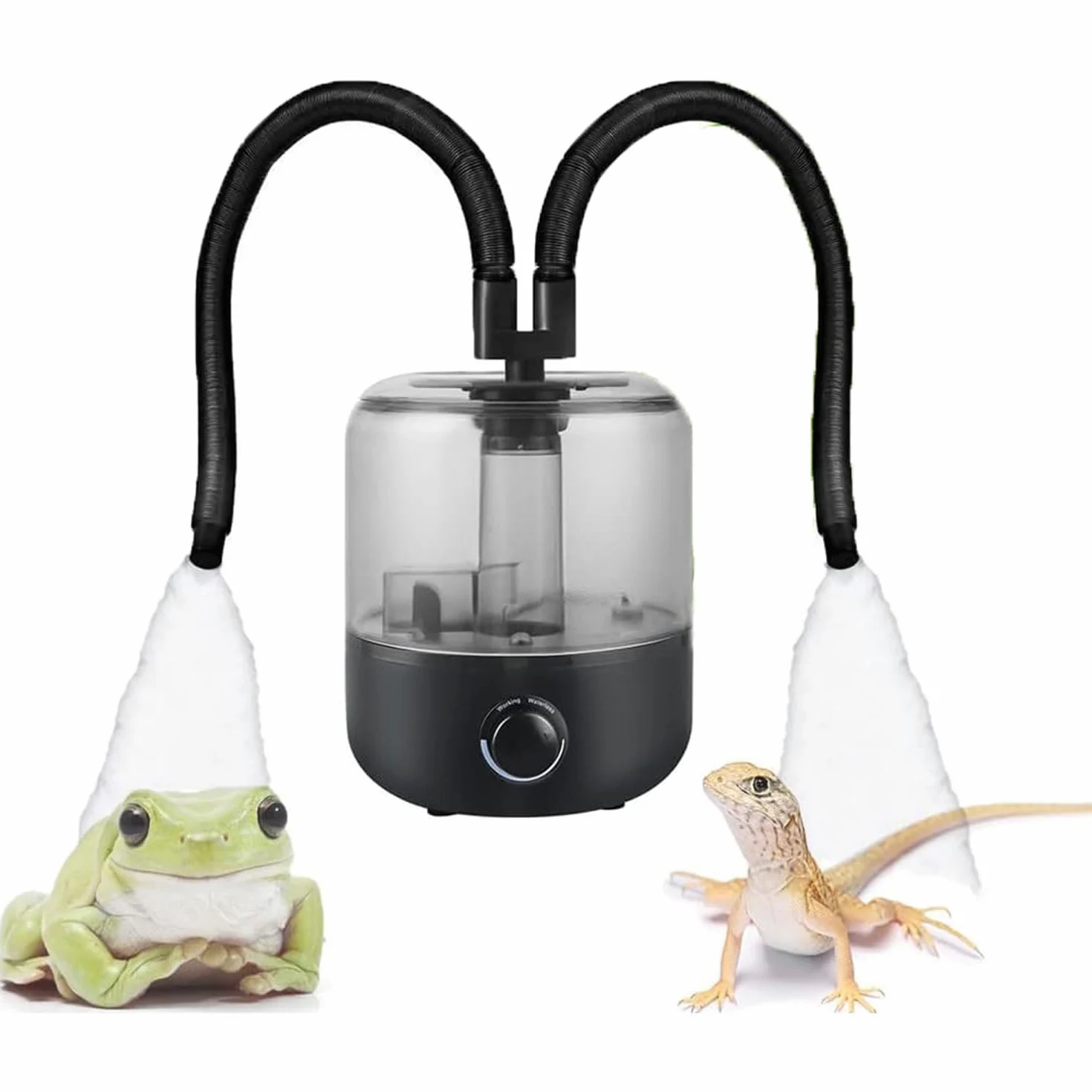 Humidificadores Para Reptiles De 3L, Humidificador De Doble Pulverización De Gran Diámetro Ajustable De 3 Velocidades, Sistema De Nebulización Para Terrarios, Protección Contra La Escasez De Agua