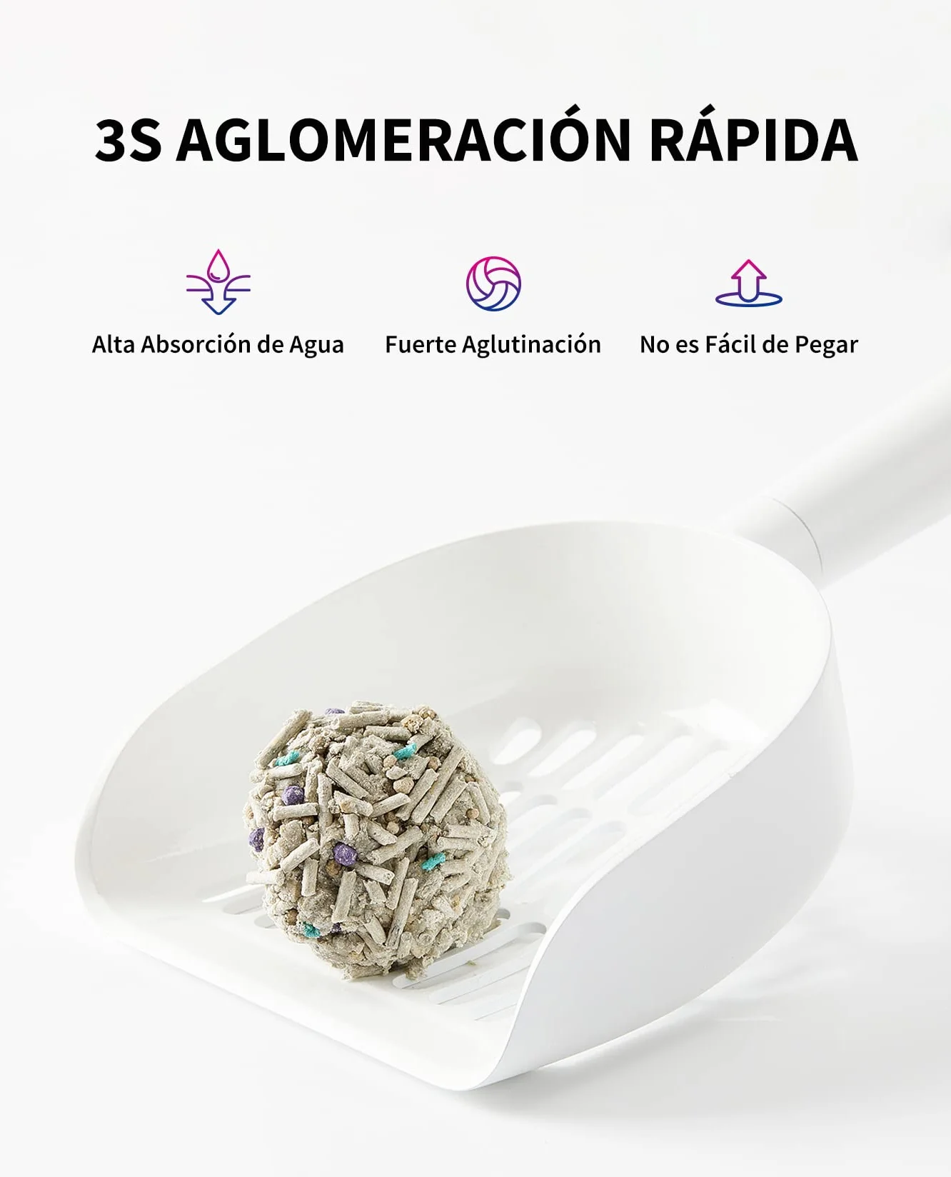 PETKIT Arena Mixta para Gatos 5 en 1, Enjuagable, Sin Olores, con Carbón Activado, Ultra Absorbente y de Secado Rápido(Cuatro Bolsas)