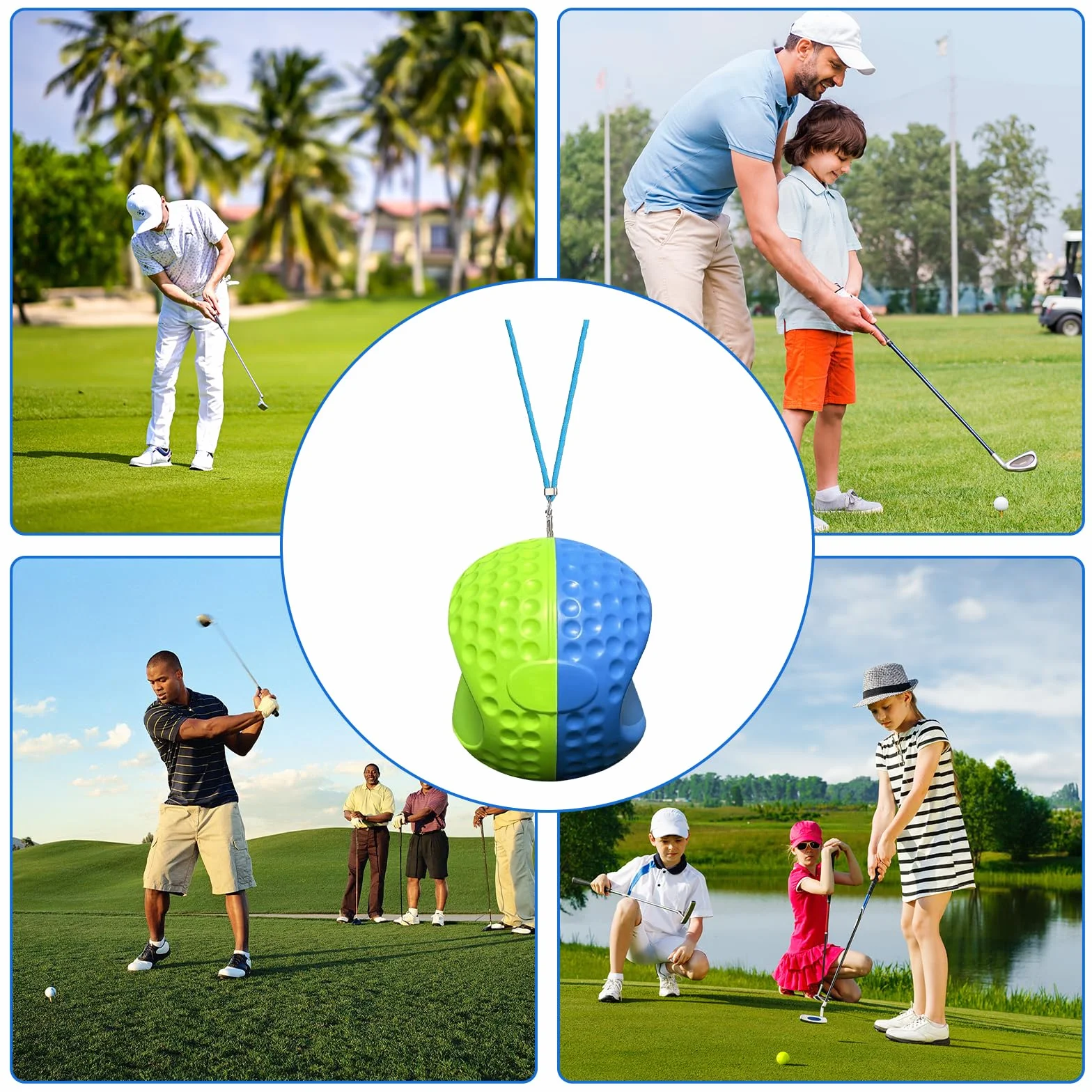 Entrenador de Swing de Golf Ayuda de Entrenamiento para Hombres y Mujeres Pelota de Accesorio
