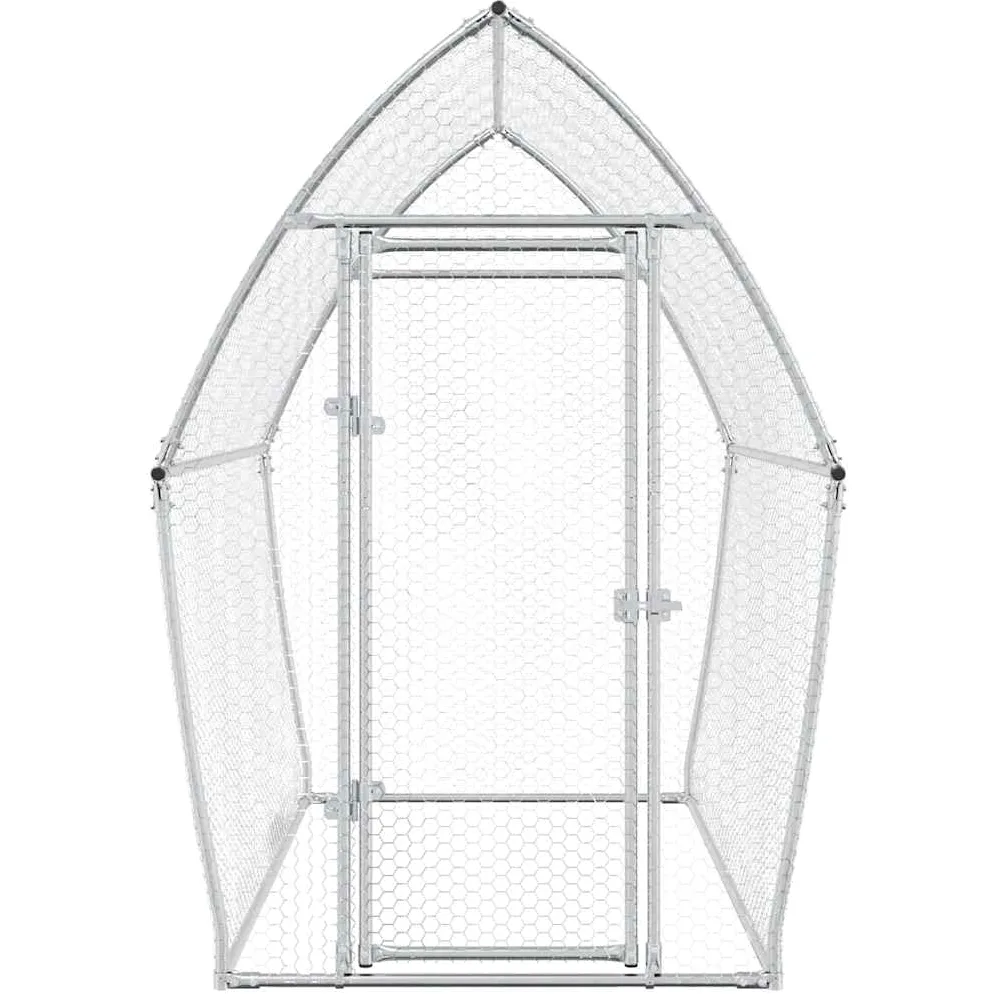 Jaula para pollos de acero galvanizado, estable gallinero exterior, gran recinto para aves de corral para gallinas, patos y animales pequeños, recinto al aire libre para el jardín, 200 x 105 x