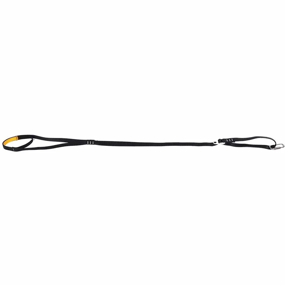 DEWIN Cinturón de Pedal de Eslinga Ajustable 108x2cm Fibra Poliéster para Escalada Montañismo (Negro)