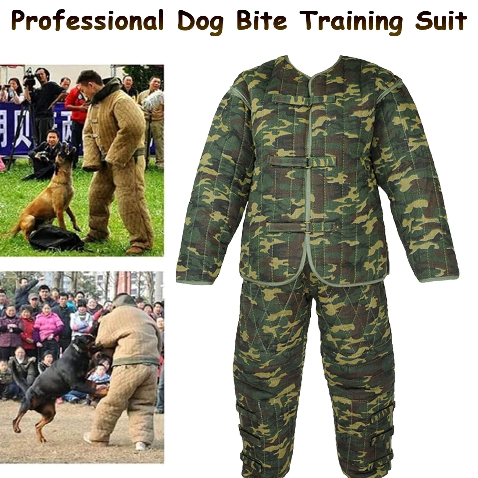 Traje profesional antimordeduras para perros, traje de adiestramiento, ropa protectora para perros de adiestramiento, protección corporal gruesa antidesgarros para perros policías, traje