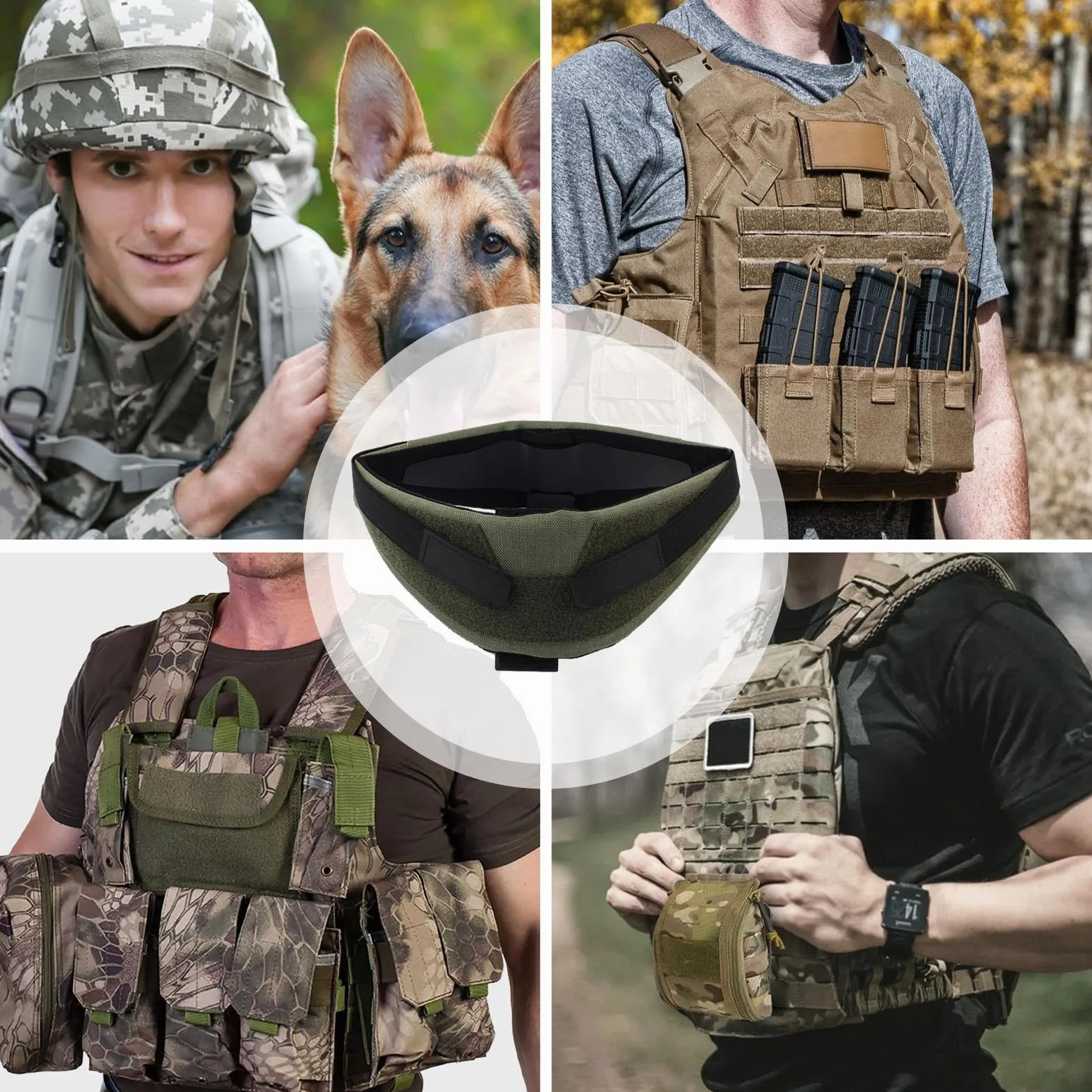 Protector de Cuello Airsoft Táctico Grueso Almohadillas de Protección