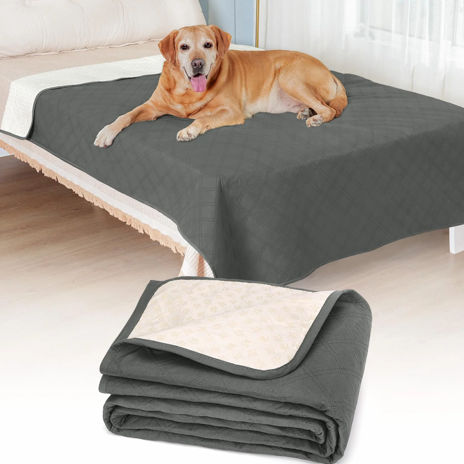 Manta impermeable para perro, funda de cama suave para mascotas, tapete antideslizante, protector de muebles, lavable, a prueba de arañazos, resistente al pelo de mascotas, para cachorros