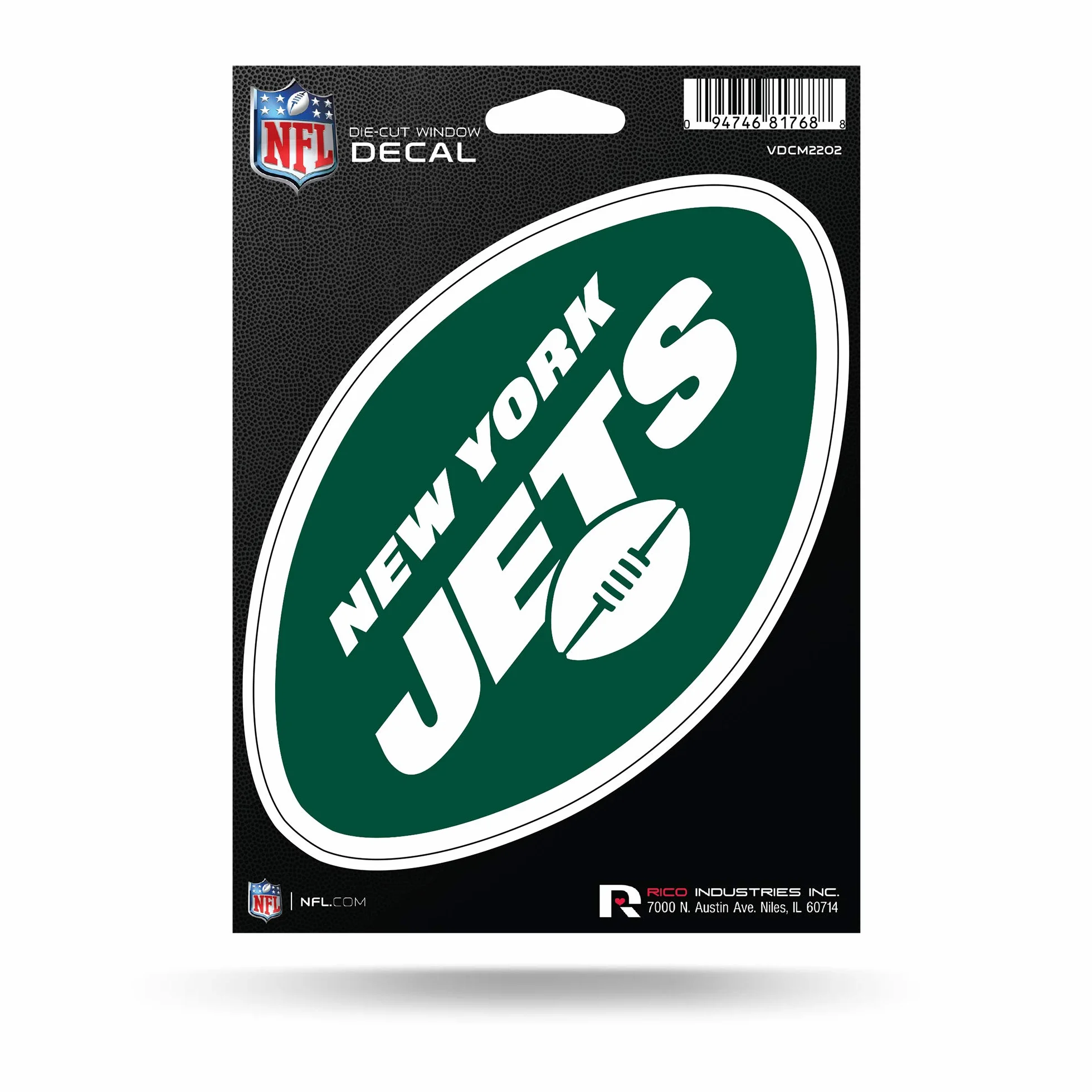 Rico Industries NFL New York Jets calcomanía de Vinilo troquelada Verde 5 x 7
