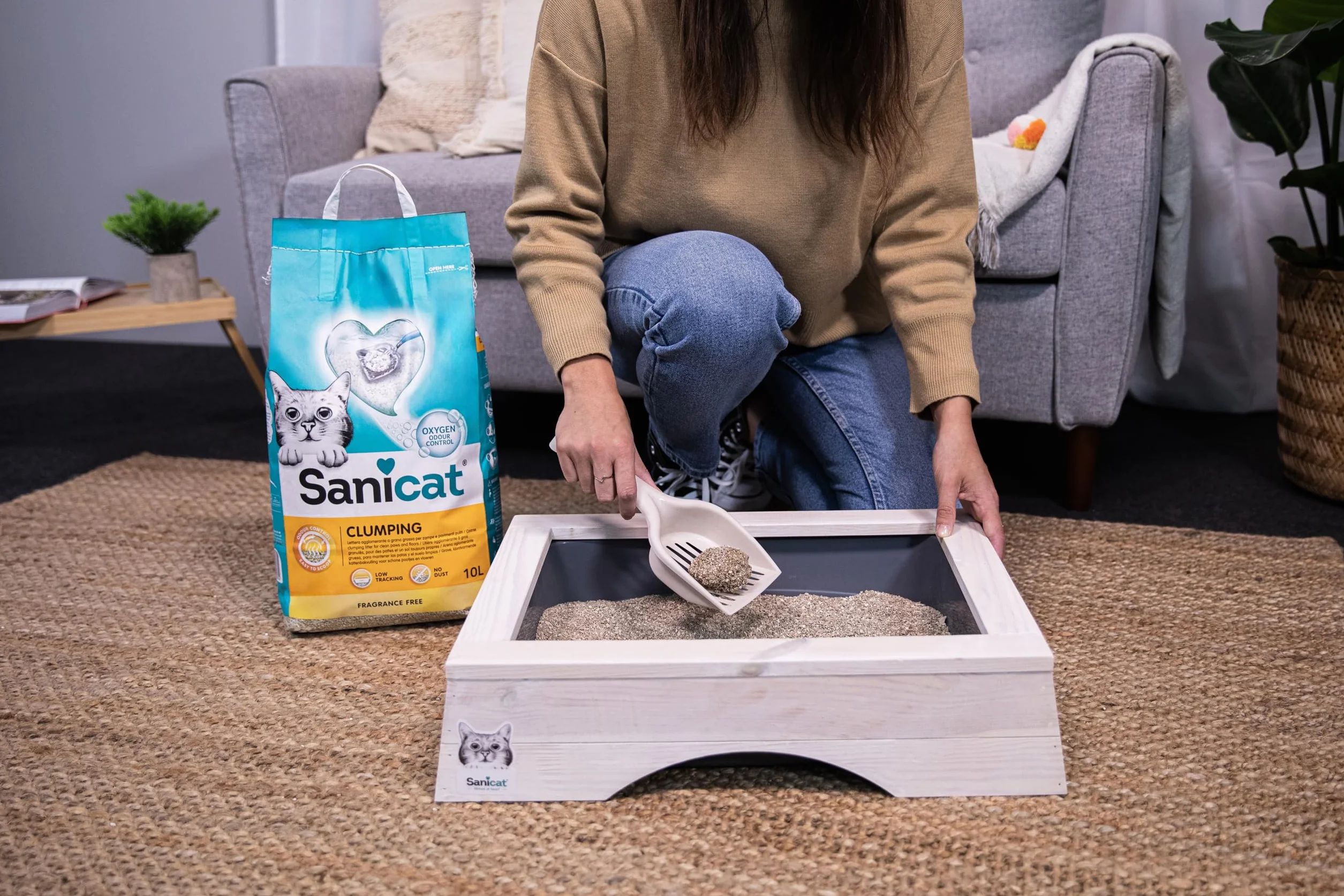 Sanicat Arena para Gatos Aglomerante Sin perfume 10 L Control de Olor