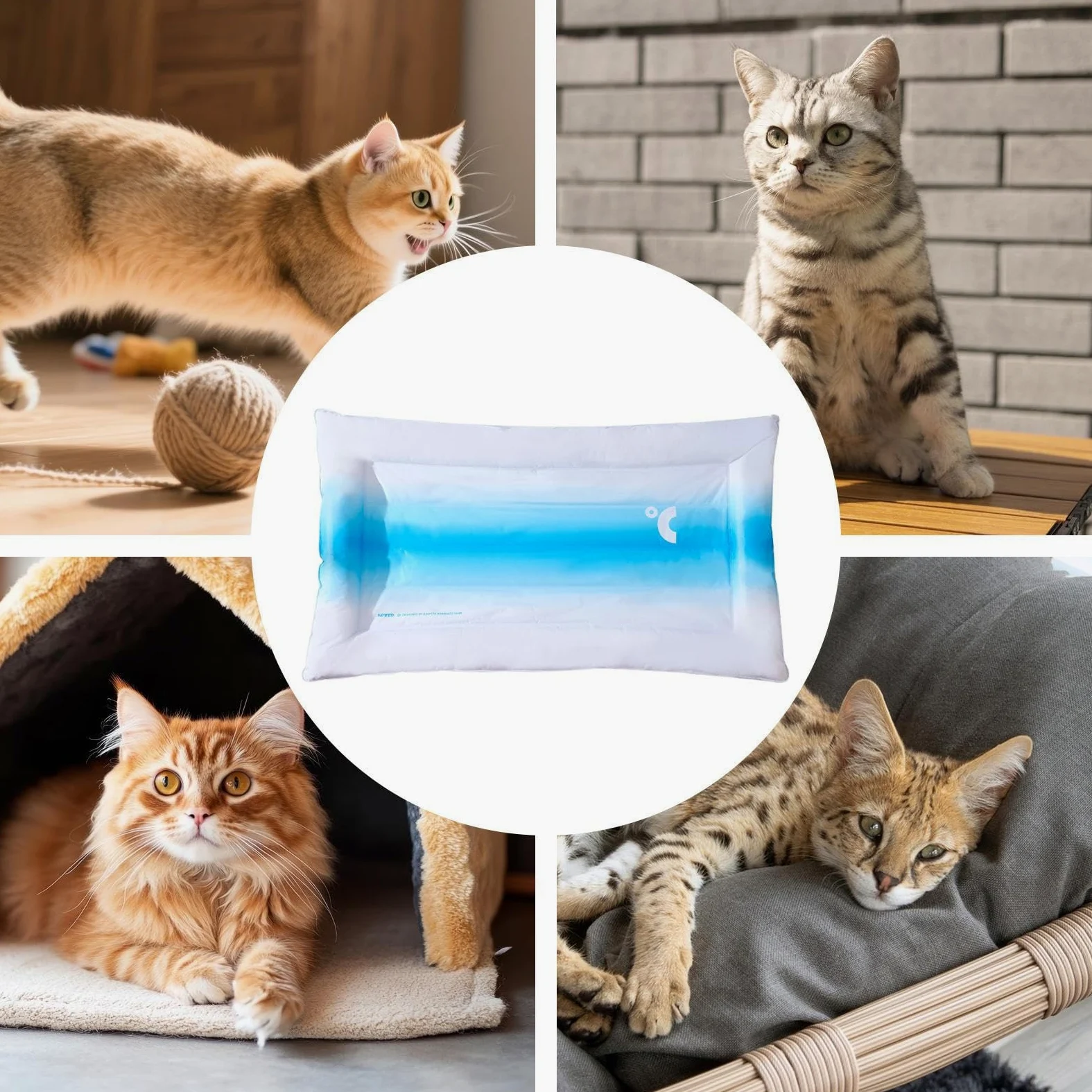 Almohadilla De Gel Refrescante Suave Para Perros Manta De Gel Refrescante | Colchoneta Transpirable Para Mascotas Cama Caseta En Exterior E Interior Playa Césped Viajes En
