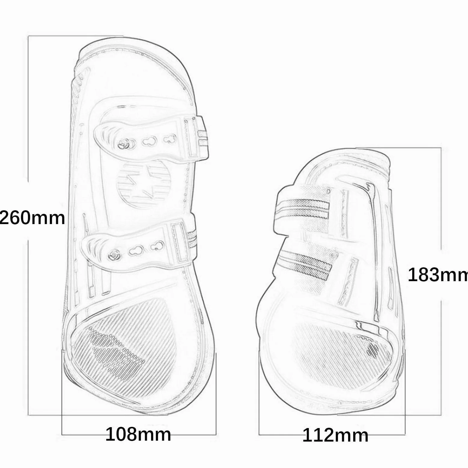 Qianly 4X Botas Protectoras para Patas de Caballo, Soporte Protector de Tendones, Vendas Cómodas para Patas, Protección para Entrenamiento, Equitación, Acces
