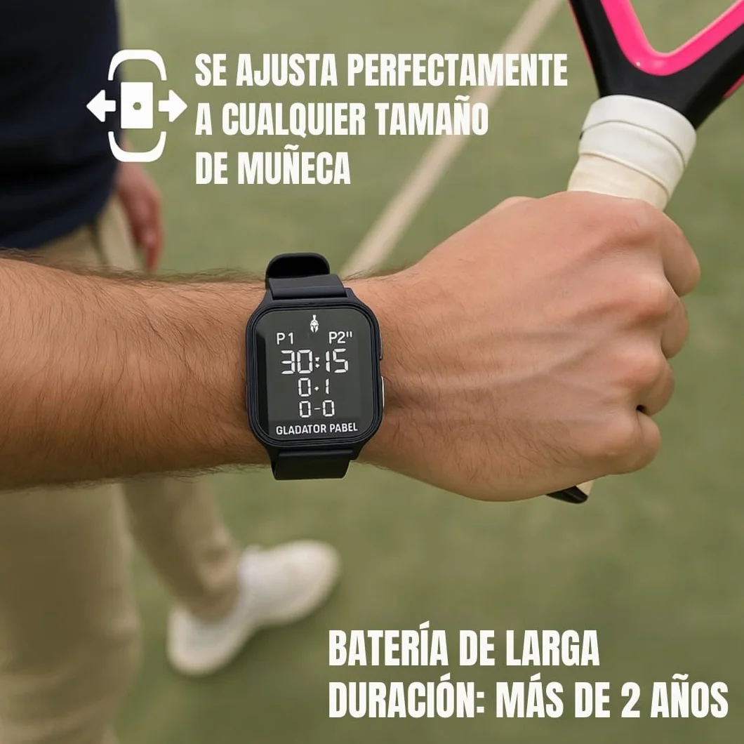 Reloj Contador de Puntos Electrónico para Pádel, Tenis, Pickeball y Ping Pong con Alarma y Cronómetro Resistente al Agua