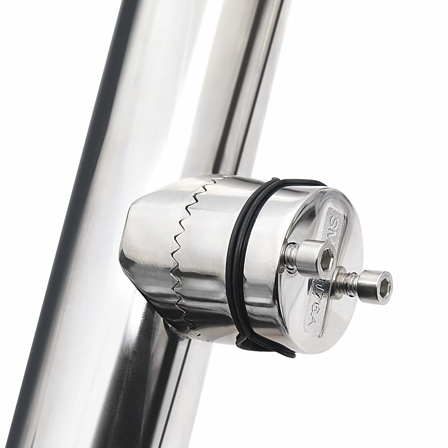Soporte para caña de pescar de acero inoxidable ajustable 360 grados para rieles 22-26 mm 2 unidades