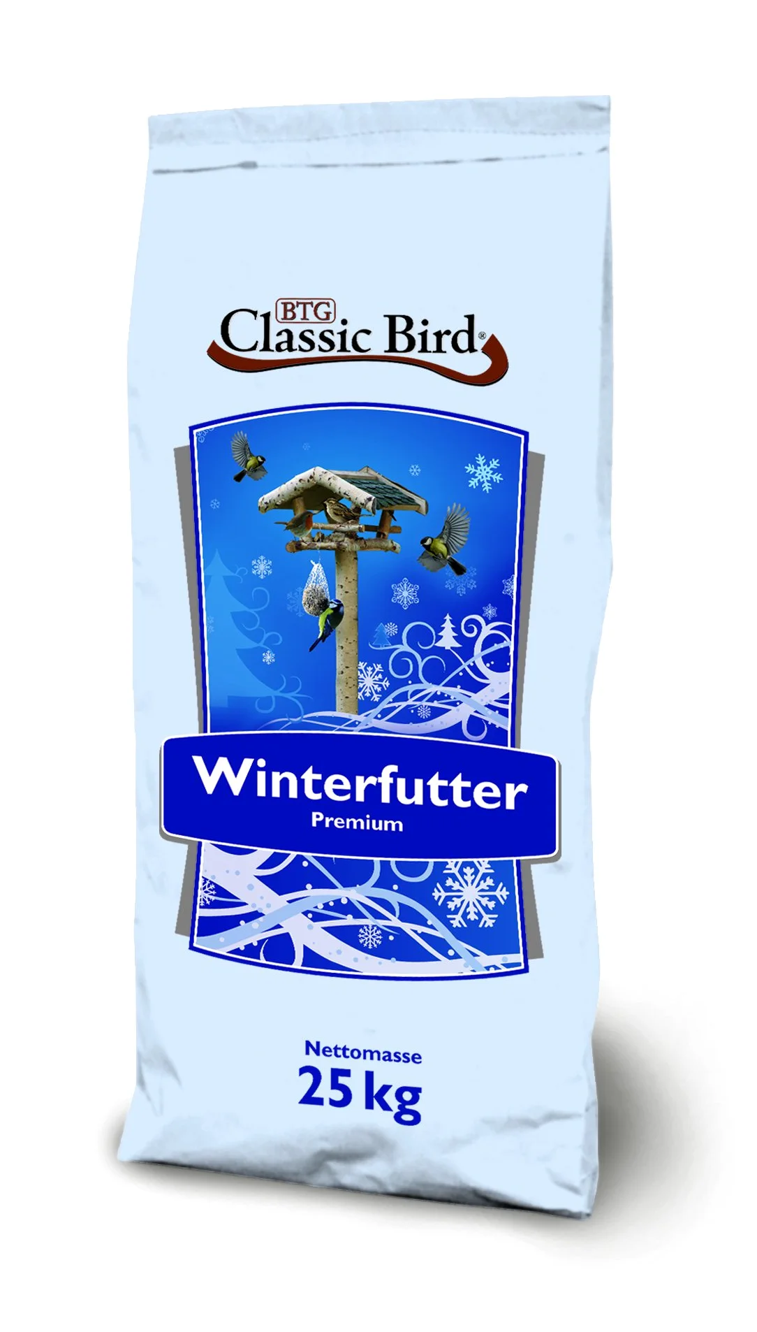 CLASSIC BIRD Alimento para pájaros, 25 kg, alimento para pájaros Silvestres, Pipas de Girasol, pienso para pájaros, mijo, Arena de Invierno, alimento para pájaros Durante Todo el año, Copos de Trigo