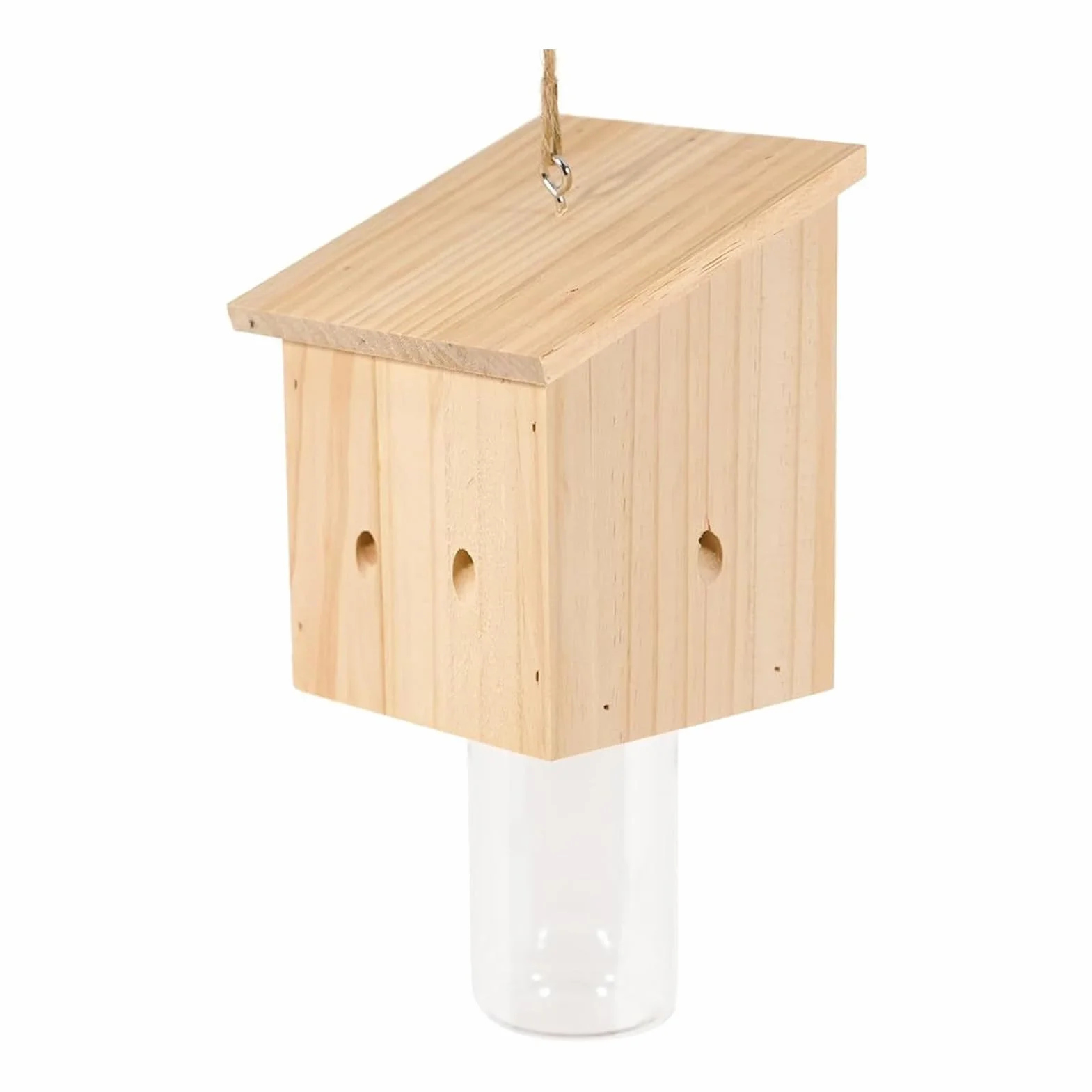 Trampa para Abejas carpinteras con Caja Fuerte Desmontable. Atrae a Las Abejas carpinteras con Cebo. Trampas Colgantes Naturales Estilo Loft, B