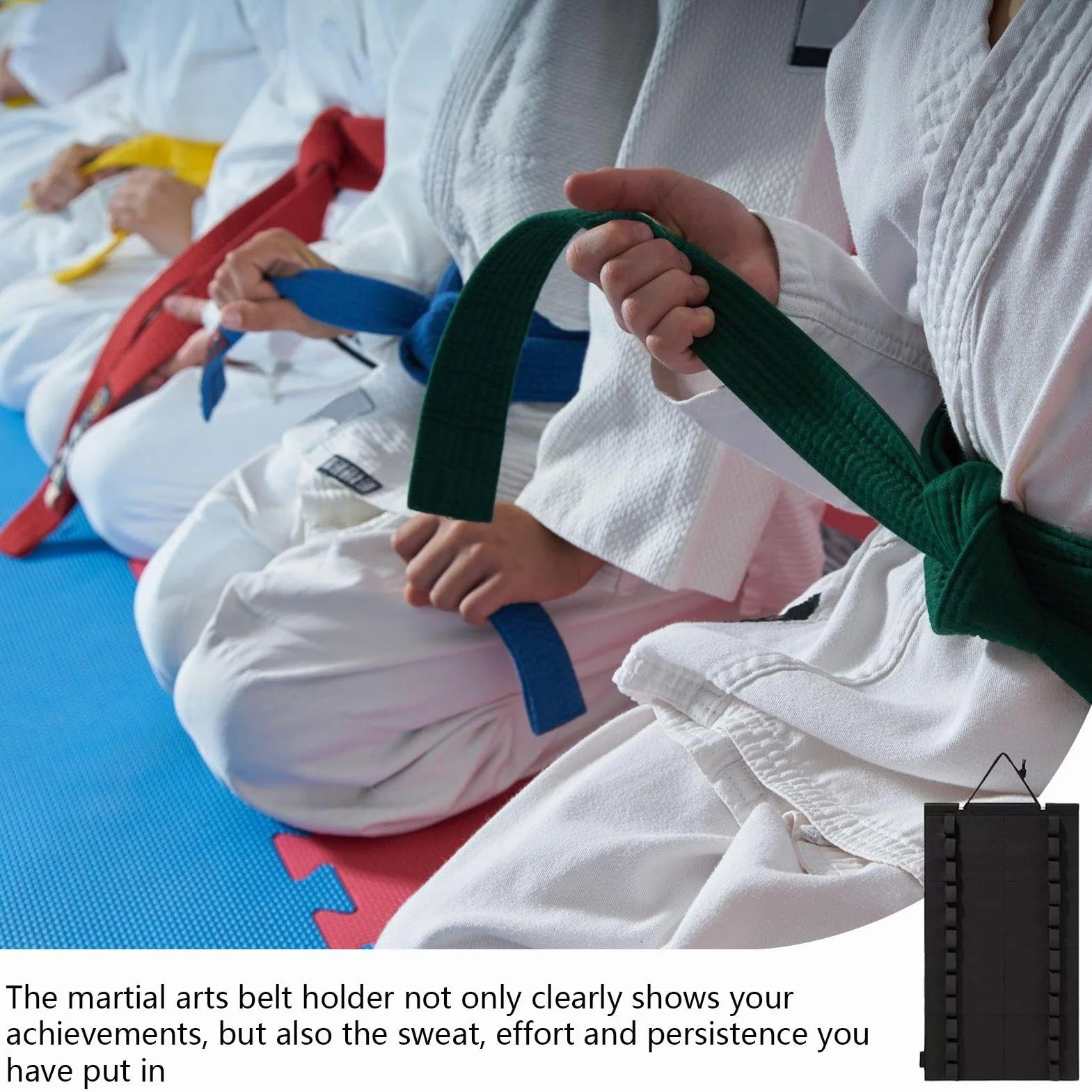 Exhibición Del Cinturón De Karate, Organizador De Cinturones Artes Marciales, Percha Para 12 Cinturones Montado En La Pared
