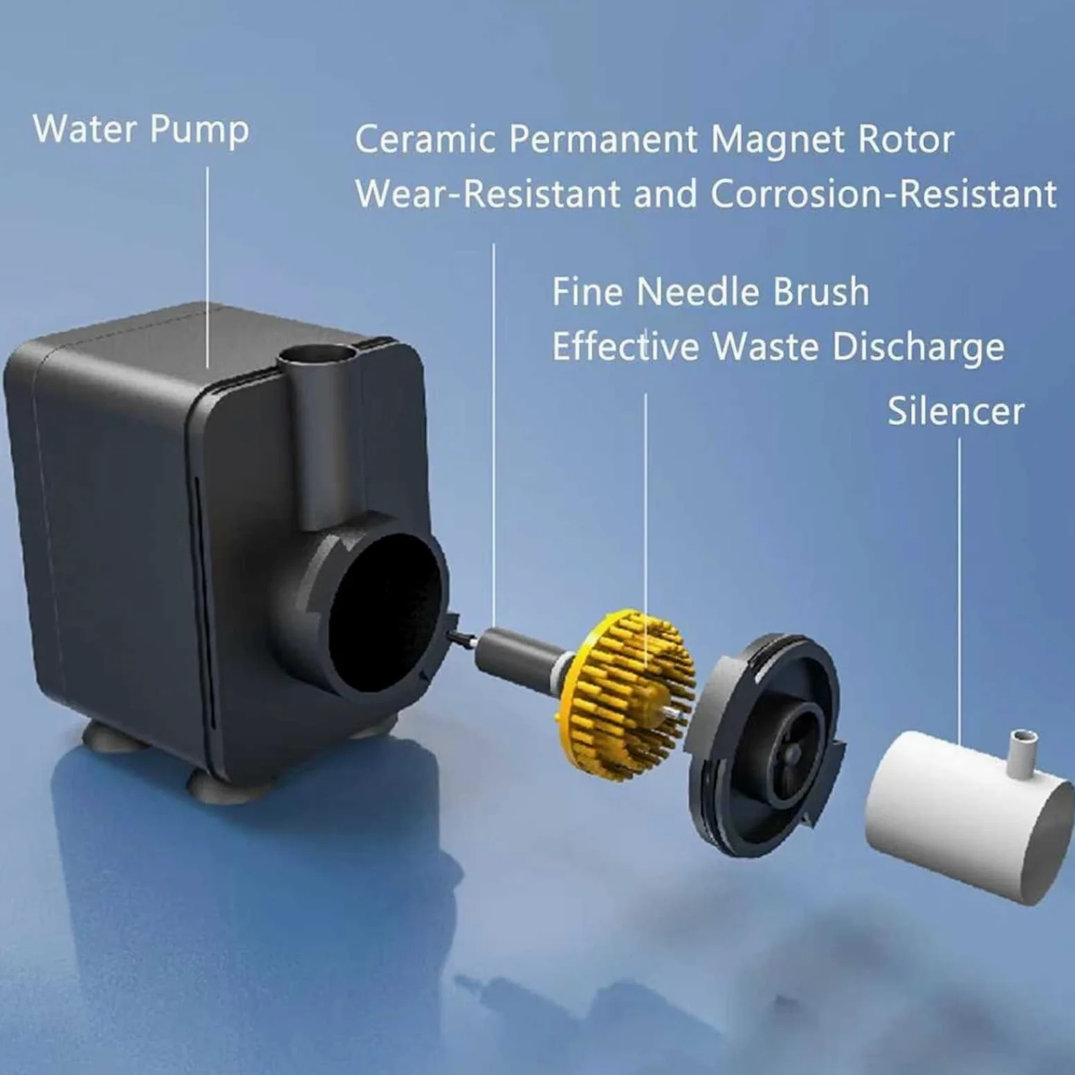 Skimmers de proteínas para acuarios, agua salada y agua dulce, adecuados para cuerpos de agua de 30 a 130 L, herramienta de limpieza de filtro separador de recogida