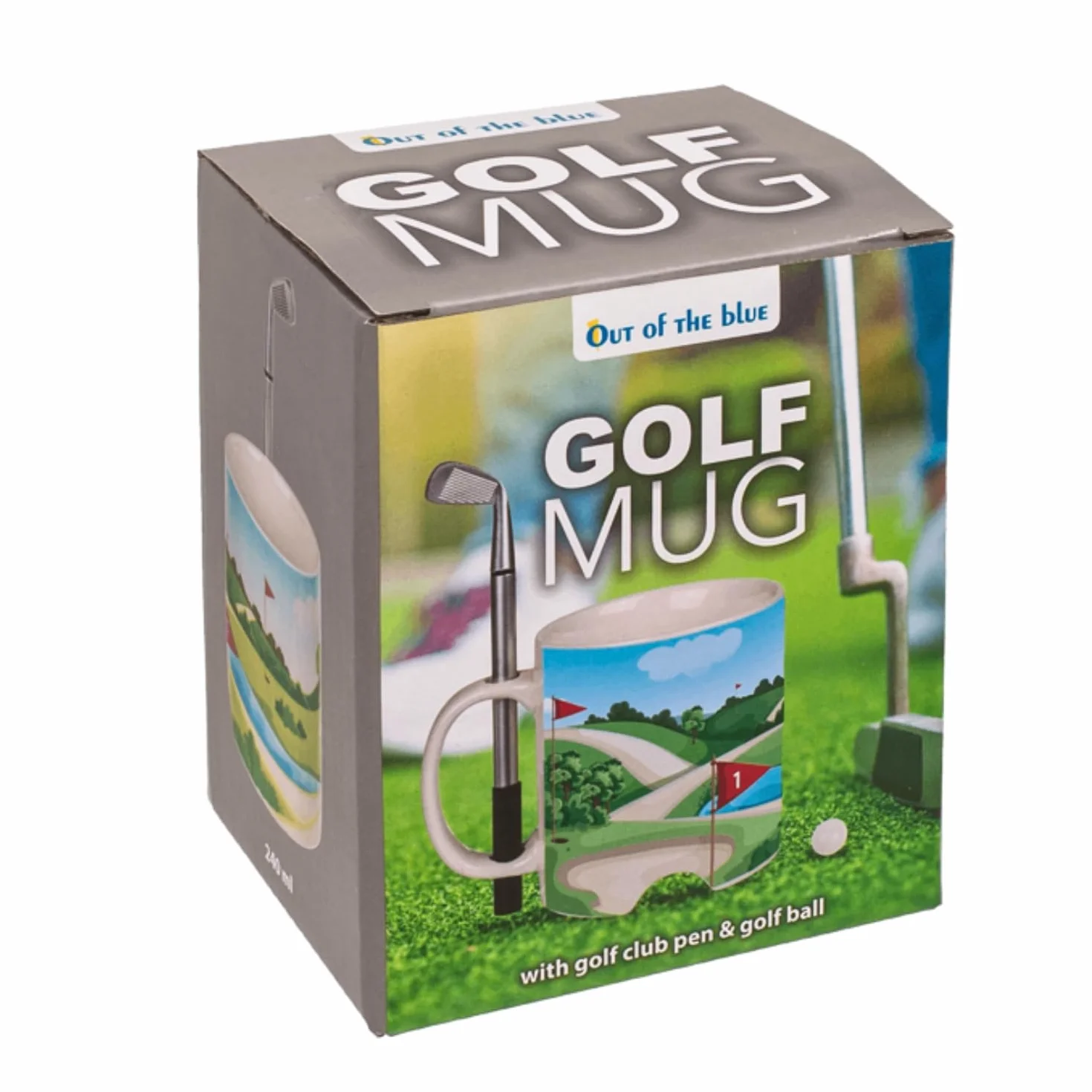 Out of the Blue Taza Golf Mug - Golf Club Pen y Pelota