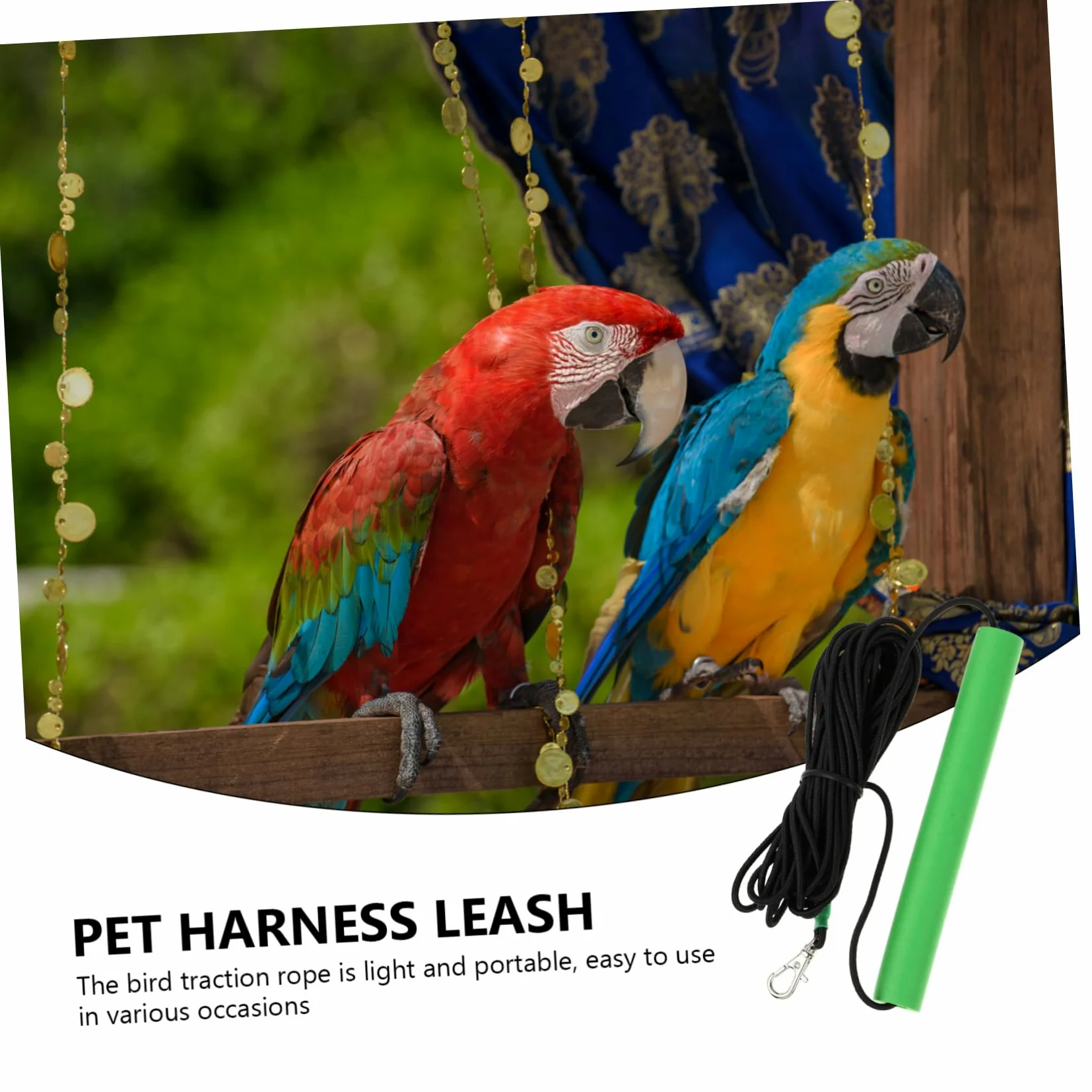 DOITOOL 2piezas Cuerda De Entrenamiento para Pájaros Arnés y Duradero para Periquitos y Cacatúas para Paseos Al Aire y Actividades De Vuelo Material Resistente Mordeduras Metros