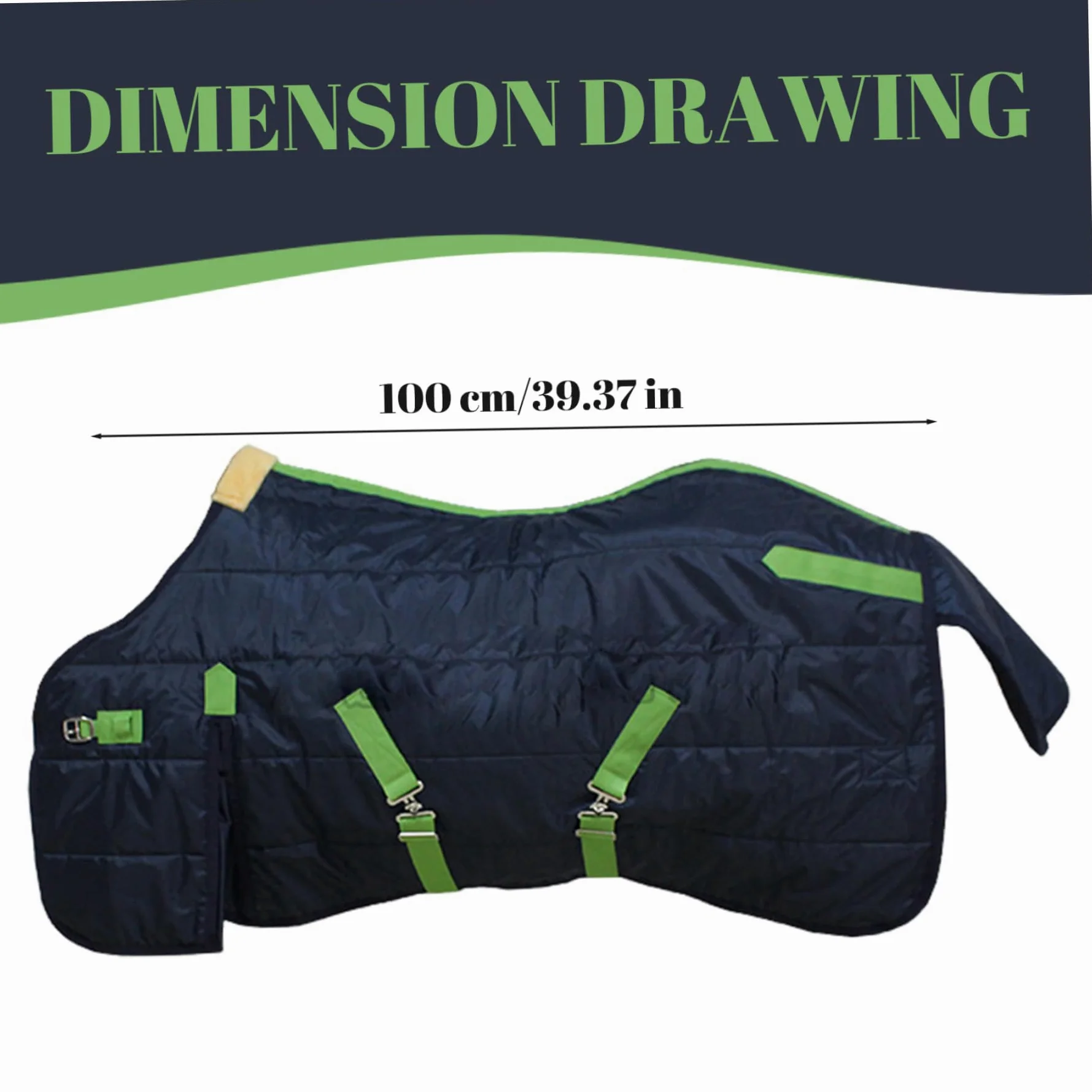 Manta para caballos, manta de invierno para caballos, 39 pulgadas, impermeable, de lujo, resistente al viento y cálida, espesa para invierno para mini, pony, potro, mantas
