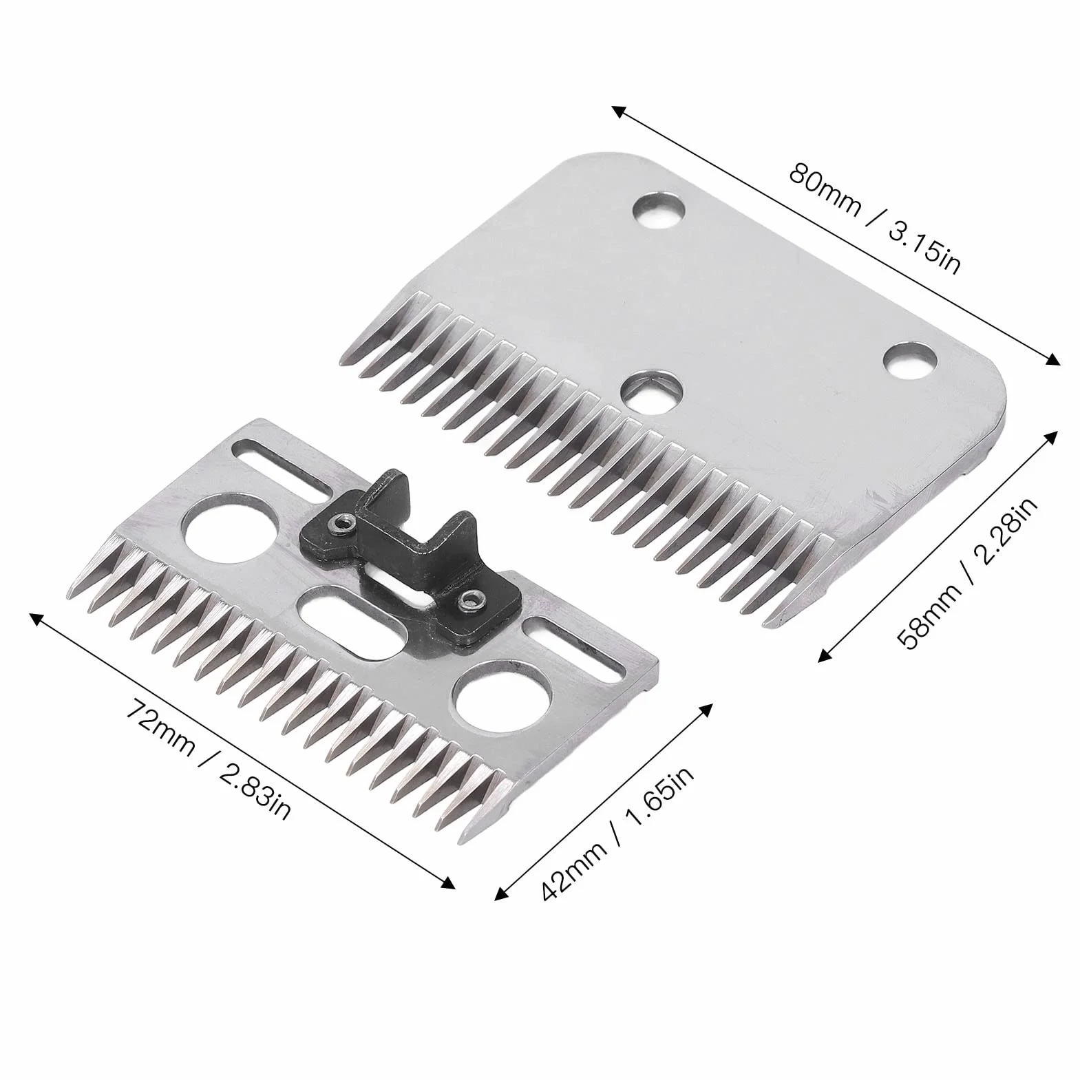 Fyearfly Cuchillas De Esquila De Ovejas, 21 Dientes El Cuidado De Caballos Cuchilla De Tijeras Eléctricas, Cortadoras De Ganado Para Mascotas, Cuchillas De Repuesto Para Ganado Equino, Cabra, Corderos