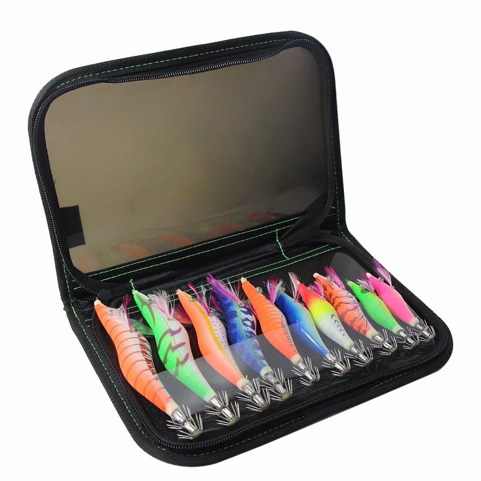 Croch 10 Piezas Señuelo Luminoso Pesca Camarones Cebo Calamar Sepia Pulpo