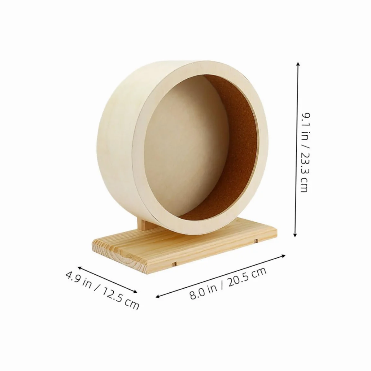 SUPVOX 2piezas Rueda De Madera para Hámster Silenciosa con Corcho Suave y Resistente Arañazos para Chinchillas Cobayas y Erizos Juguete para Correr