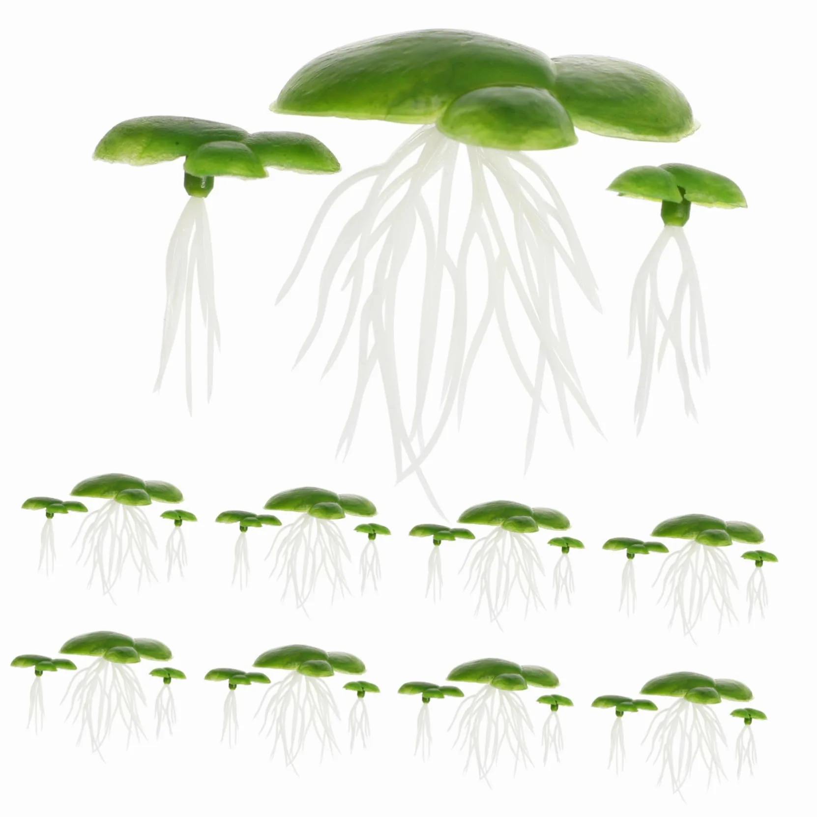 4paquetes Plantas Acuáticas Simuladas De Flotante De Plastico para Decoración De Acuarios Accesorios Naturales para Peceras Ornamentación Ecológica y Colorida