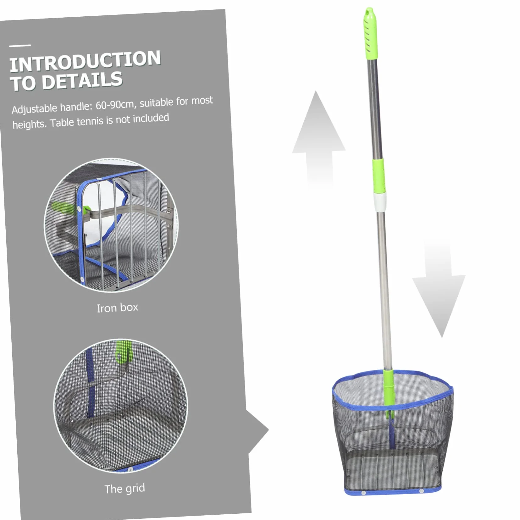 Toddmomy Recolector de Tenis de Mesa Recogedor de Bolas de Alta Capacidad Acero Inoxidable