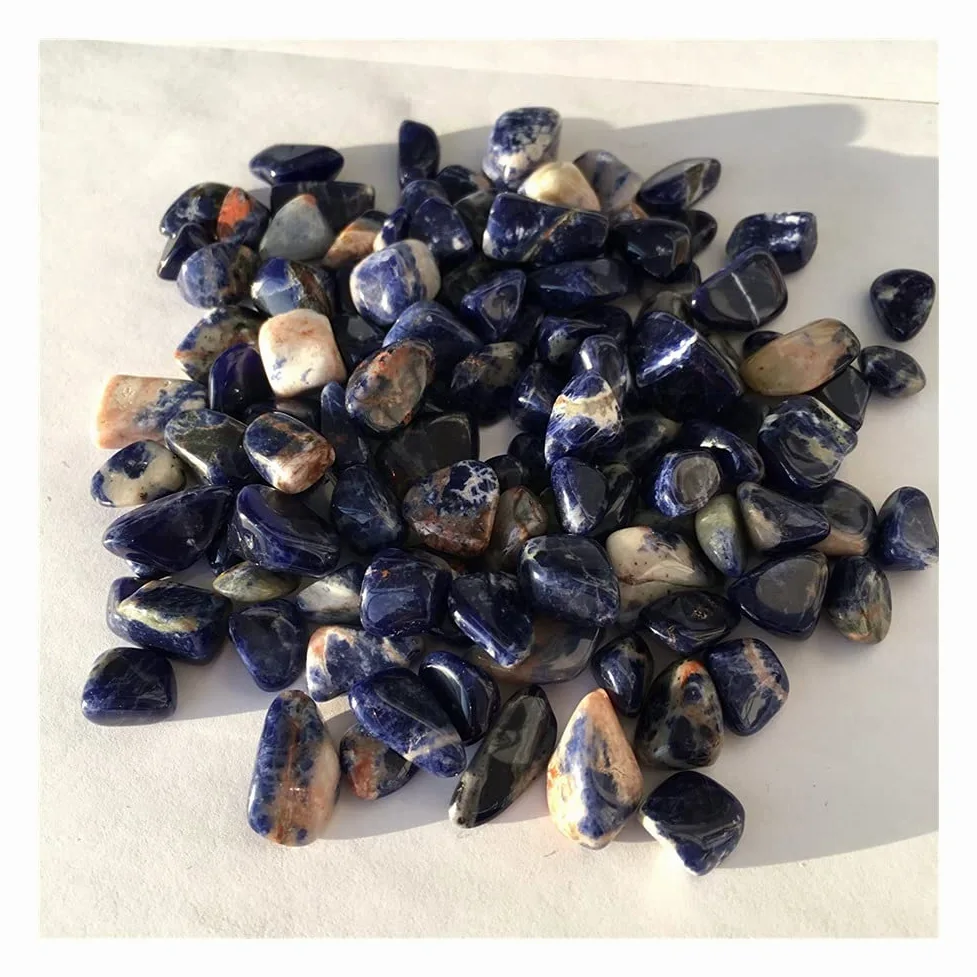 Regalo curativo Natural Blue-Veins Piedra Grava Azul Cristal Piedra Grava Acuario Jardín Jardín Curación Energía Piedra Decoración for (Size : 500g)