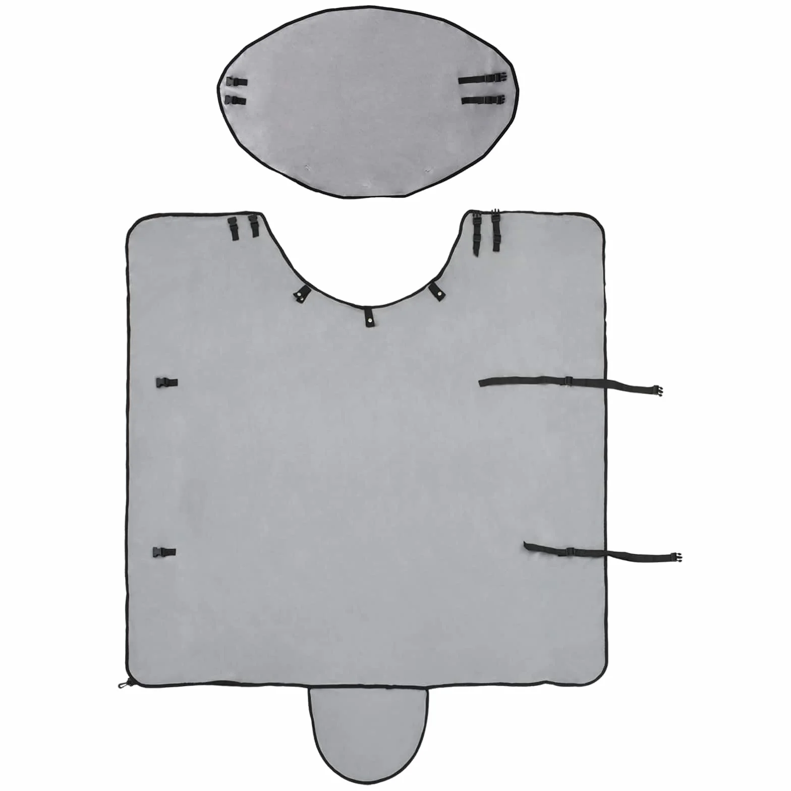 Manta para caballo gris claro y rosa, 95 cm, de poliéster, impermeable, acolchada, transpirable, para invierno, exterior, establo, paddock con ajuste ajustable y peso ligero