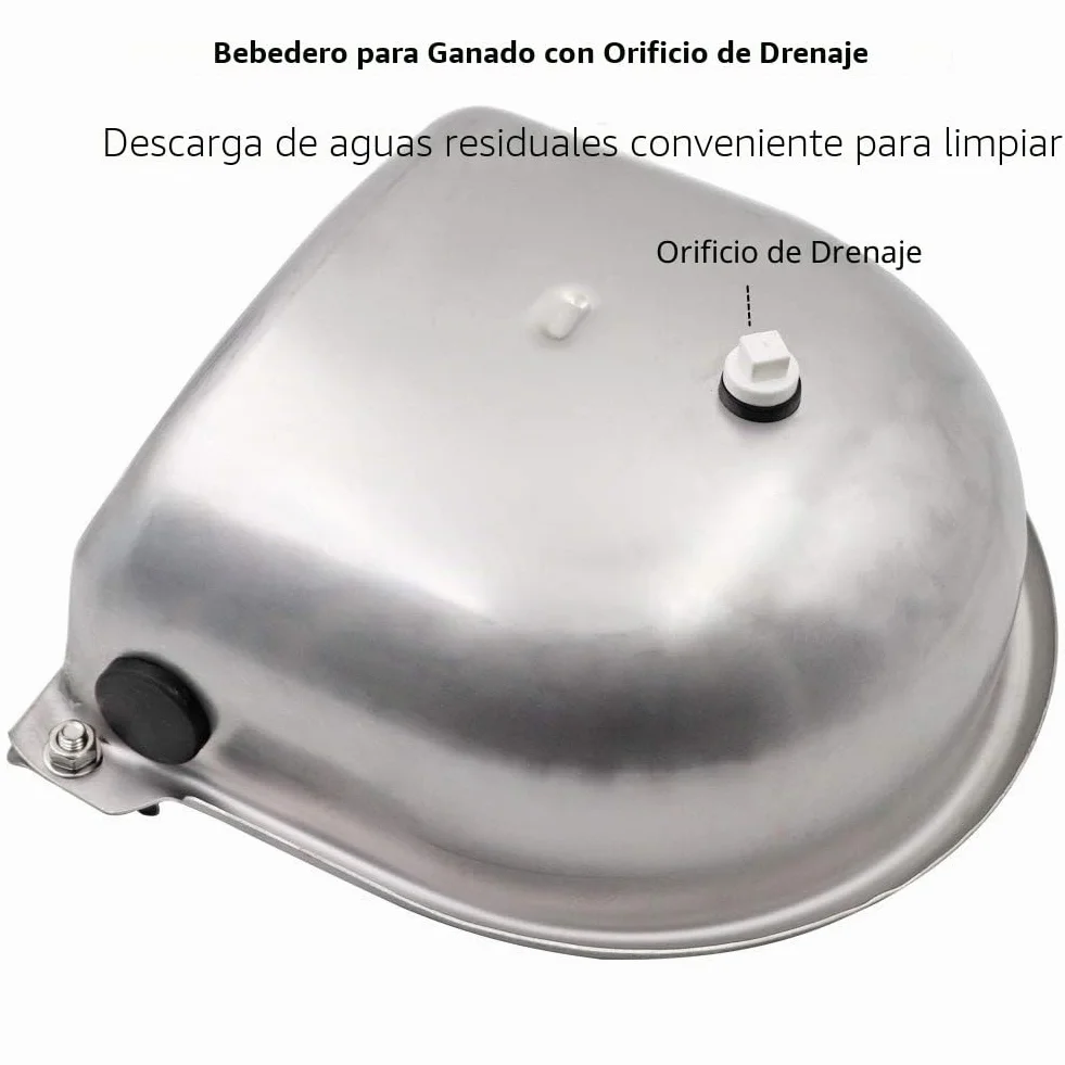 Automático Acero Inoxidable Ganado Cuenco Mascotas Bebedero con Válvula de Flotación Comederos y Bebederos para Caballos Cabras Perros Cerdos