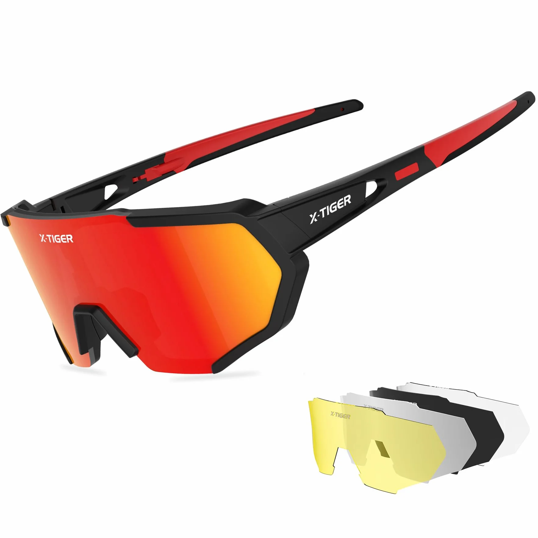 X-TIGER Gafas de Ciclismo con 5 Lentes Intercambiables UV400