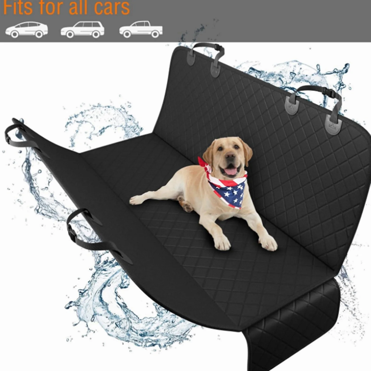 Funda Perros Coche Manta de Coche para Perro, Funda Protectora para Asiento de Coche, Almohadilla para Perro, arnés de Seguridad de Viaje Protector Coche Perros