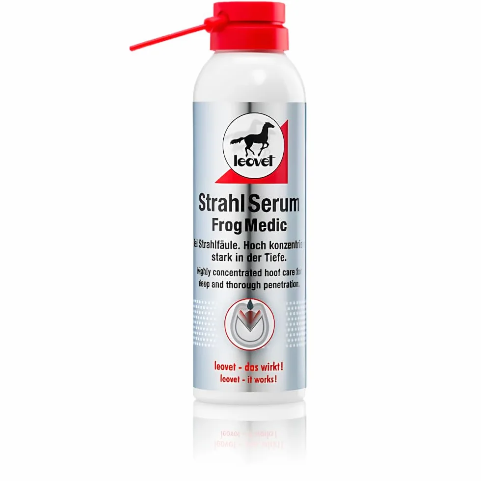 Leovet Frog Medic - Sérum para Caballos | 200 ml | Cuidado Especial de pezuñas para la podredumbre | Apoyo a la conservación de Cuerno elástico | Cumple con ADMR, sin período de Espera