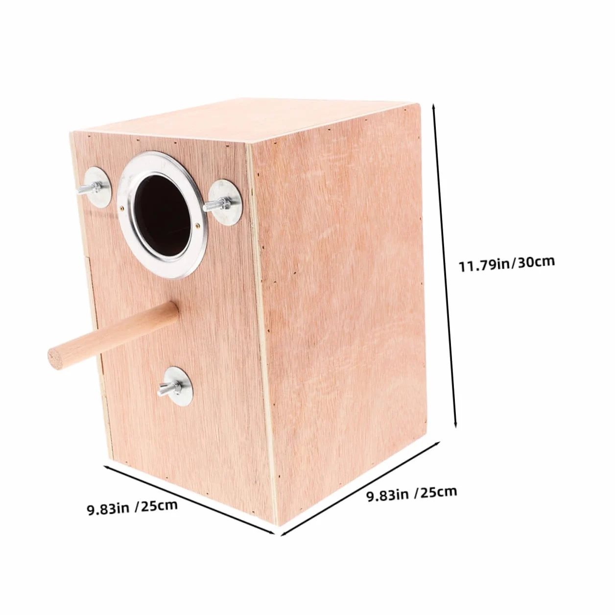 Caja Nido de Madera para Periquitos con Soporte y Colgante Exterior Habitáculo para Cría de Agapornis Cacatúas Pinzones y Pequeños Diseño y