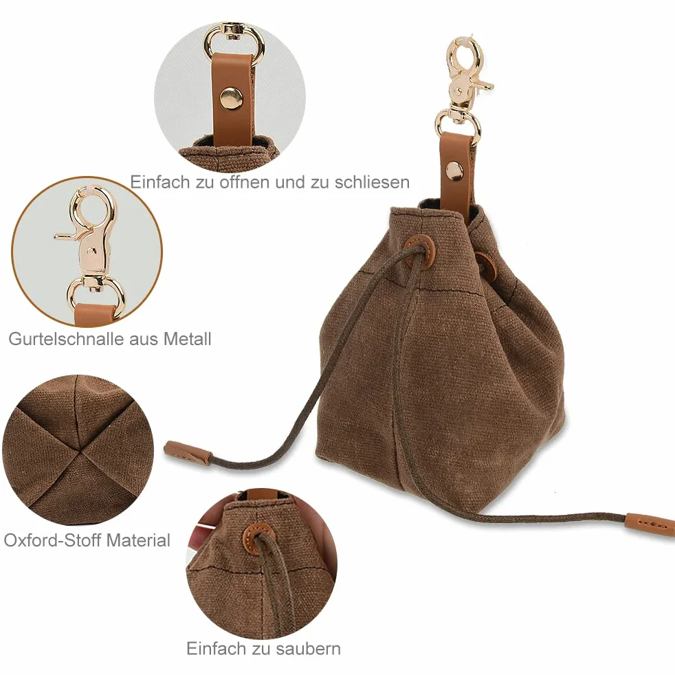 Bolsa de Golosinas para Perros,Pet Training Snack Bag, Bolsa Premios Perros con Dispensador de Bolsas de Excrementos Integrado,Bolsa de Entrenamiento para Perros,Viajes,Adiestrar y Pasear