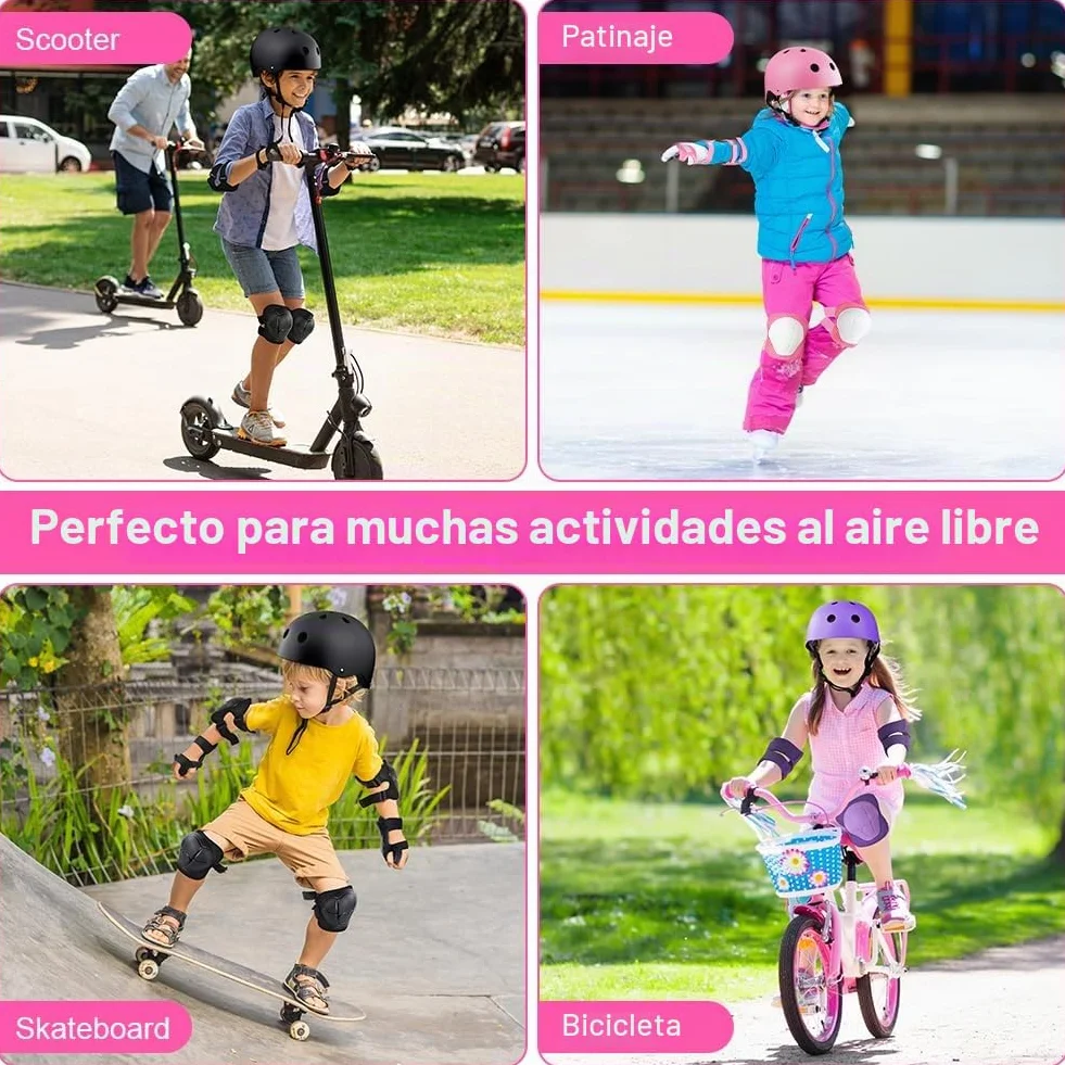 Flintronic Casco Bicicleta Niños Ajustable 2-13 Años Casco Scooter Deportes Aire Libre