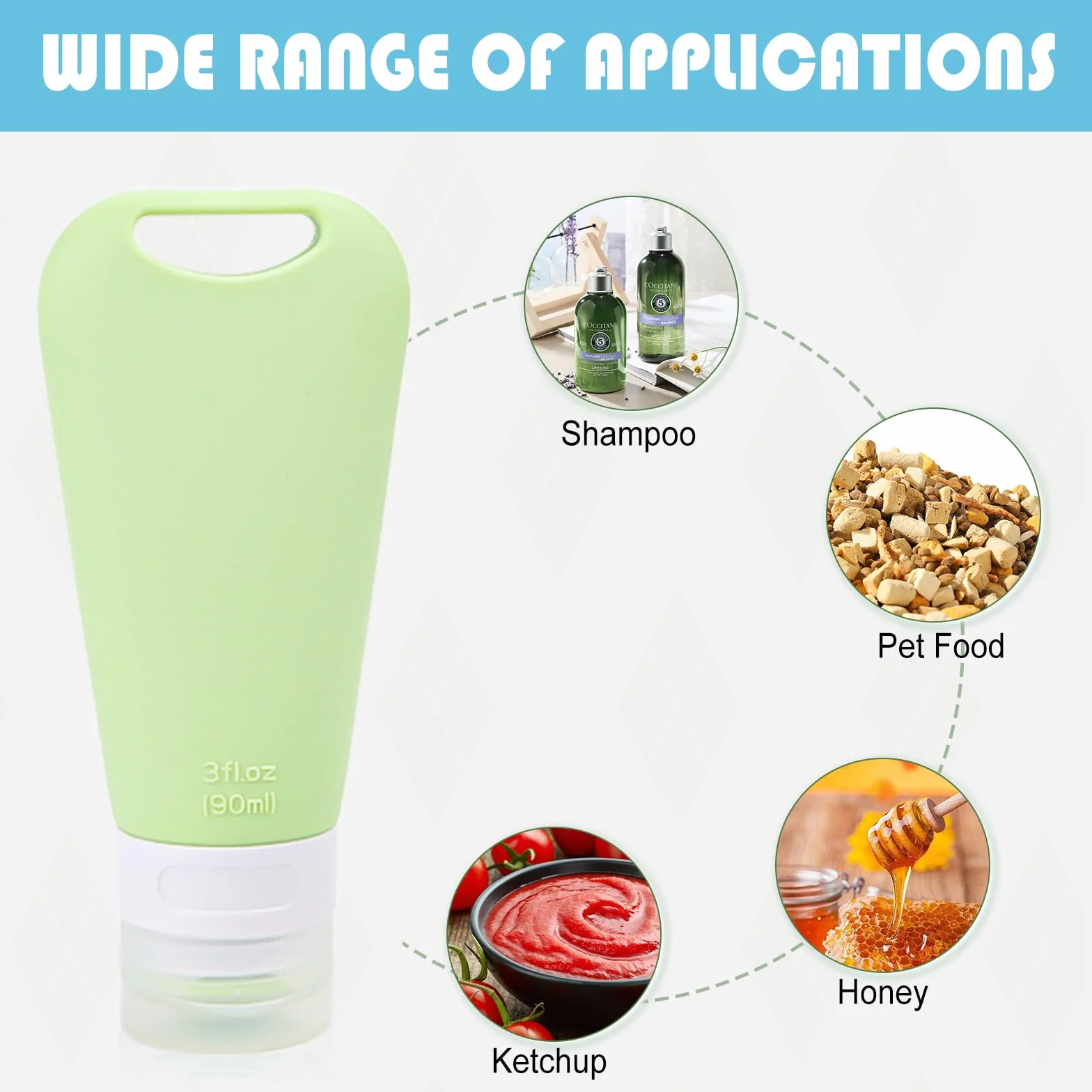 AKONE 4 tubos de alimentación para rellenar perros con cepillo de tubo de ensayo Karabine