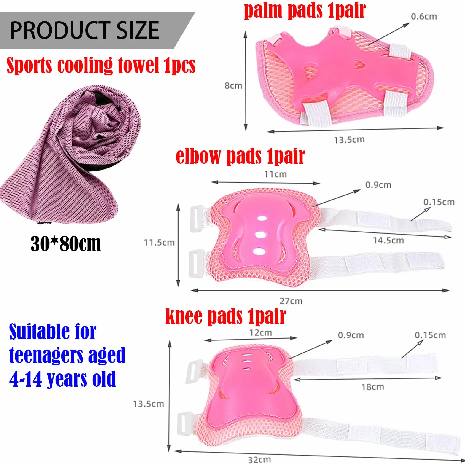 BDSHUNBF Set 6 Piezas Protecciones Patines Niño Niña Rodilleras Coderas Muñequeras