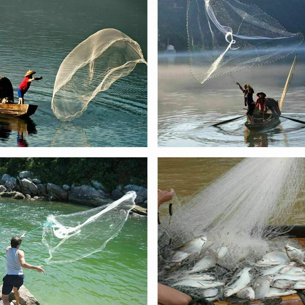 Red de Pesca Portátil y Duradero para Lanzar a Mano
